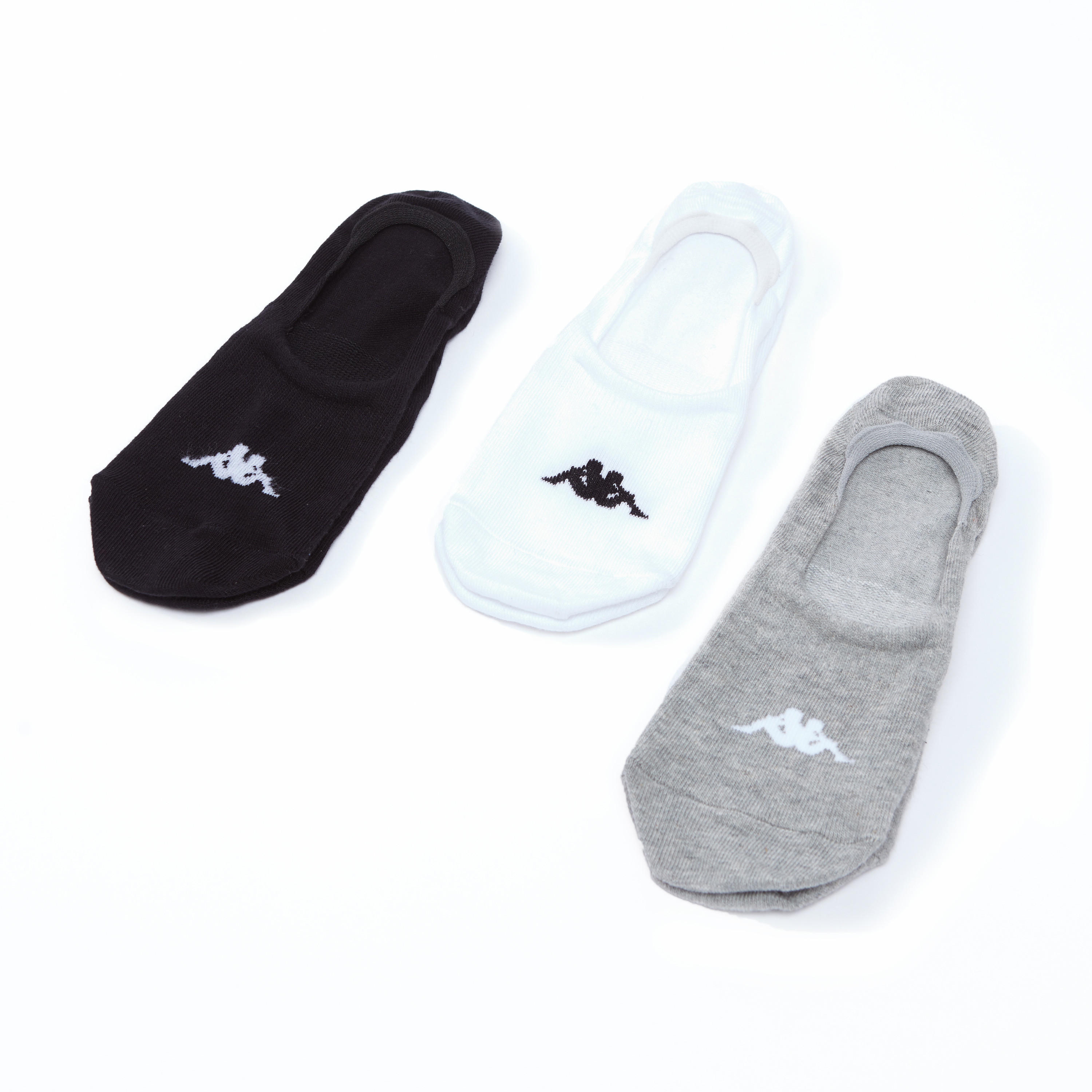 جوارب مطرّزة بطول الكاحل بحواف مضلّعة من كابا - طقم من 3 أزواج-men-socks-image-1