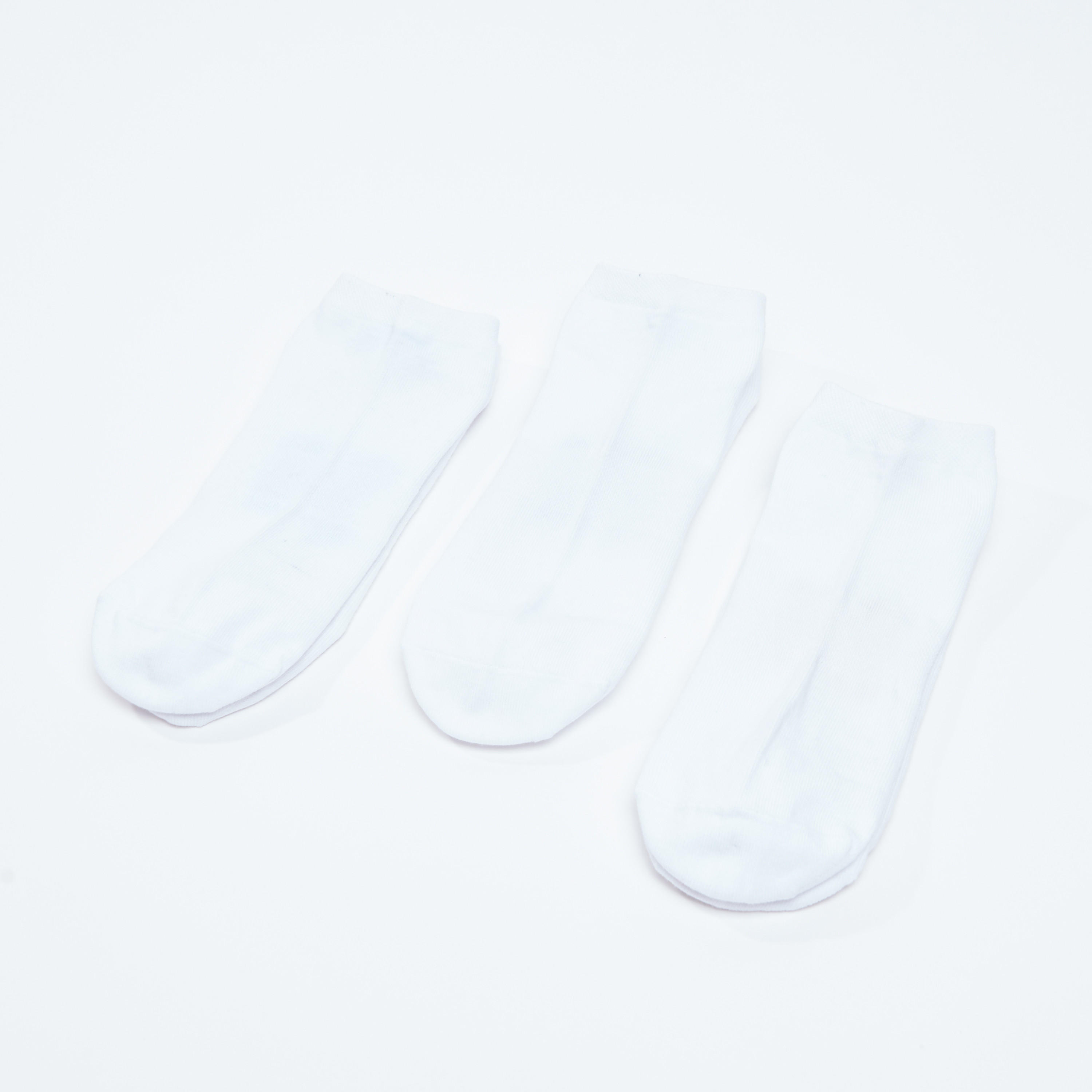 جوارب مطرّزة بطول الكاحل بحواف مطّاطية من كابا - طقم من 3 أزواج-men-socks-image-1