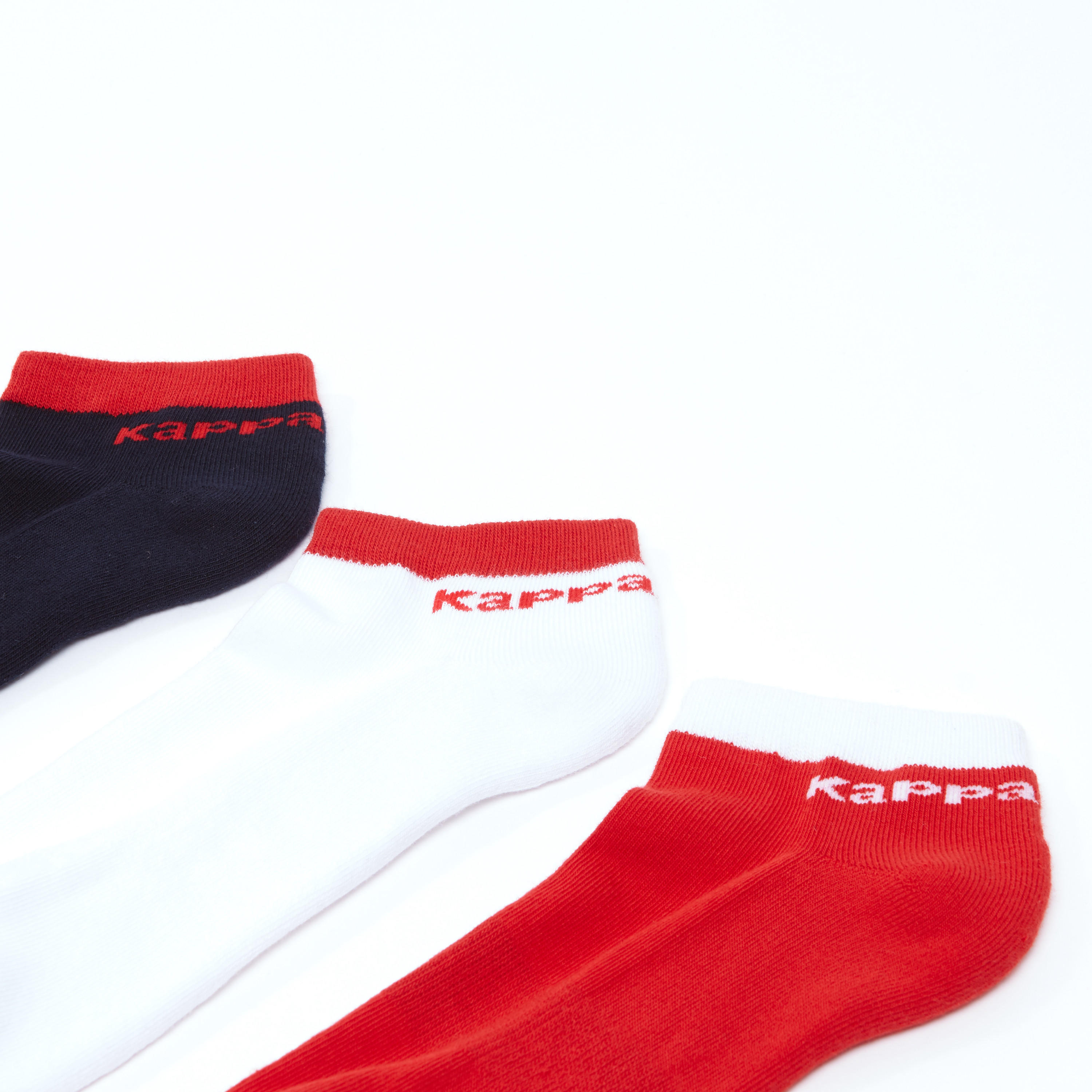 جوارب مطرّزة بطول الكاحل بحواف مضلّعة من كابا - طقم من 3 أزواج-men-socks-image-2