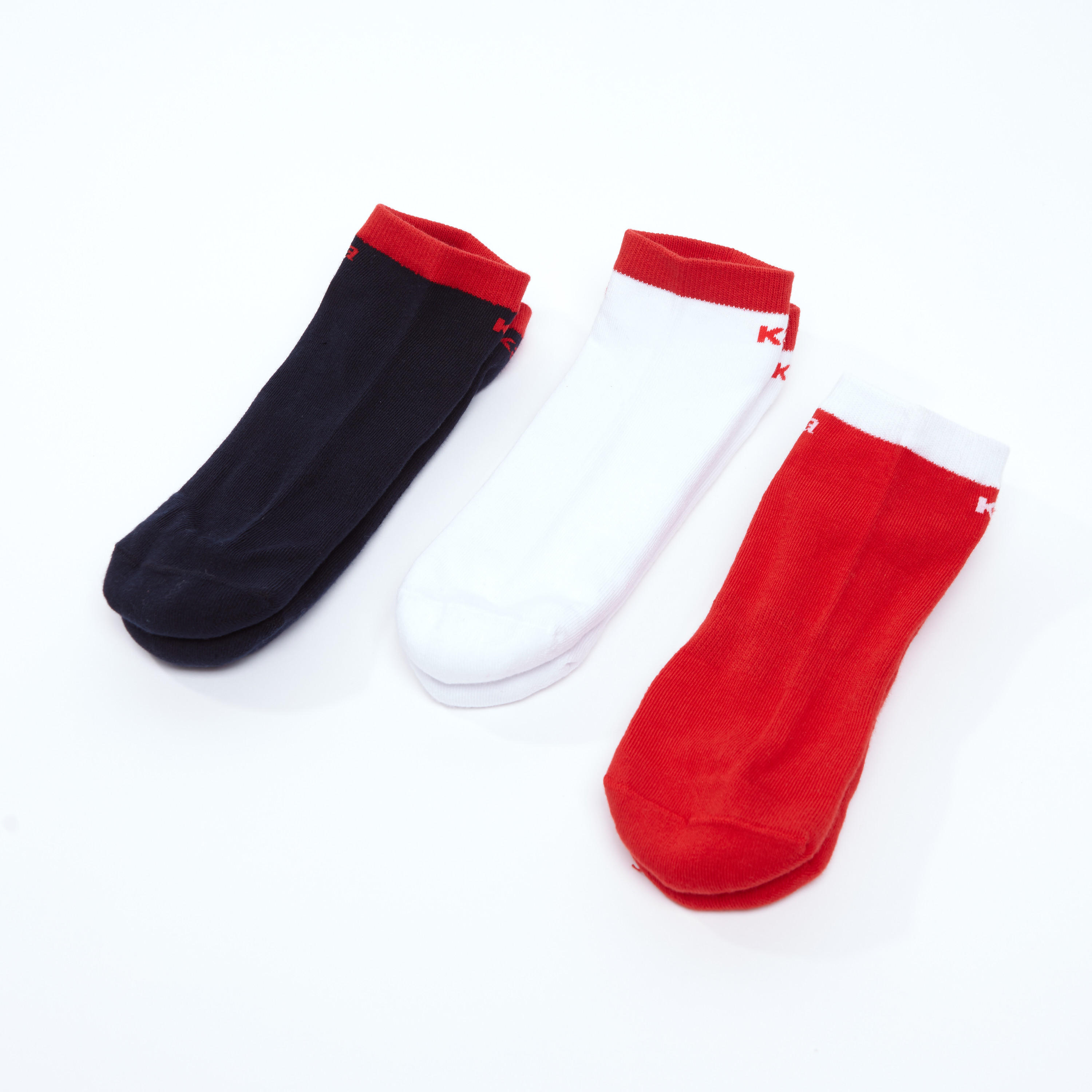 جوارب مطرّزة بطول الكاحل بحواف مضلّعة من كابا - طقم من 3 أزواج-men-socks-image-3
