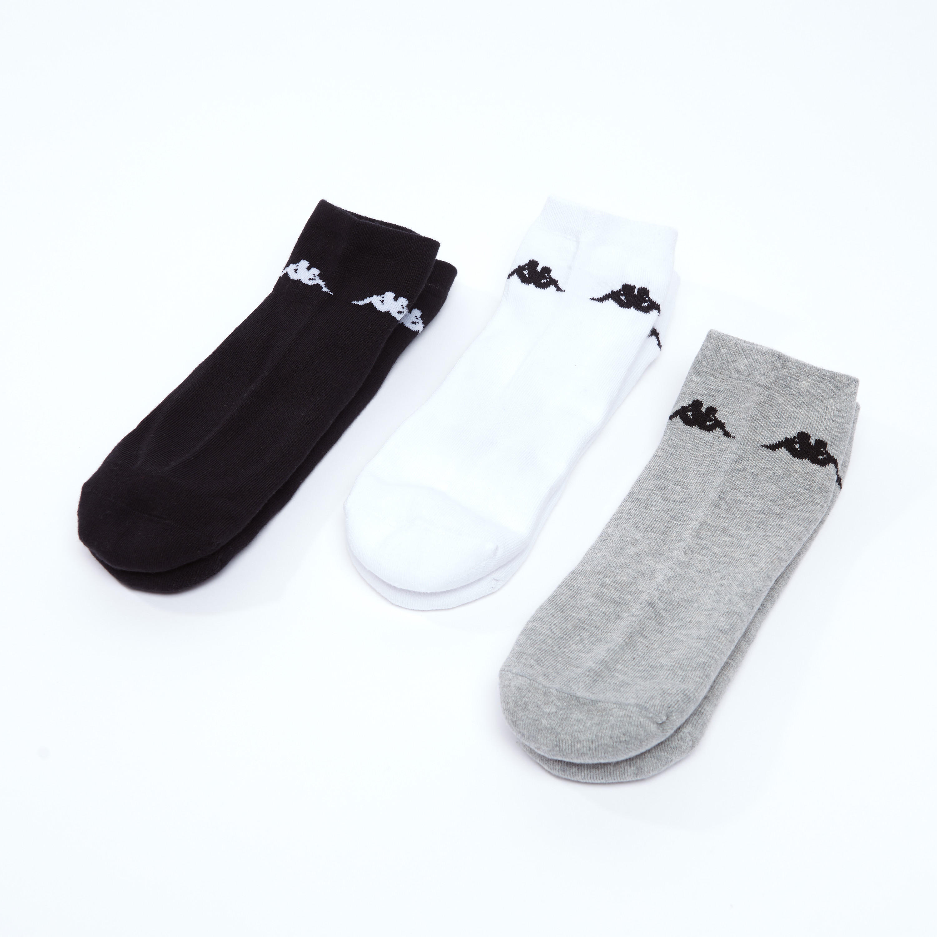 جوارب مطرّزة بطول الكاحل بحواف مطّاطية من كابا - طقم من 3 أزواج-men-socks-image-1
