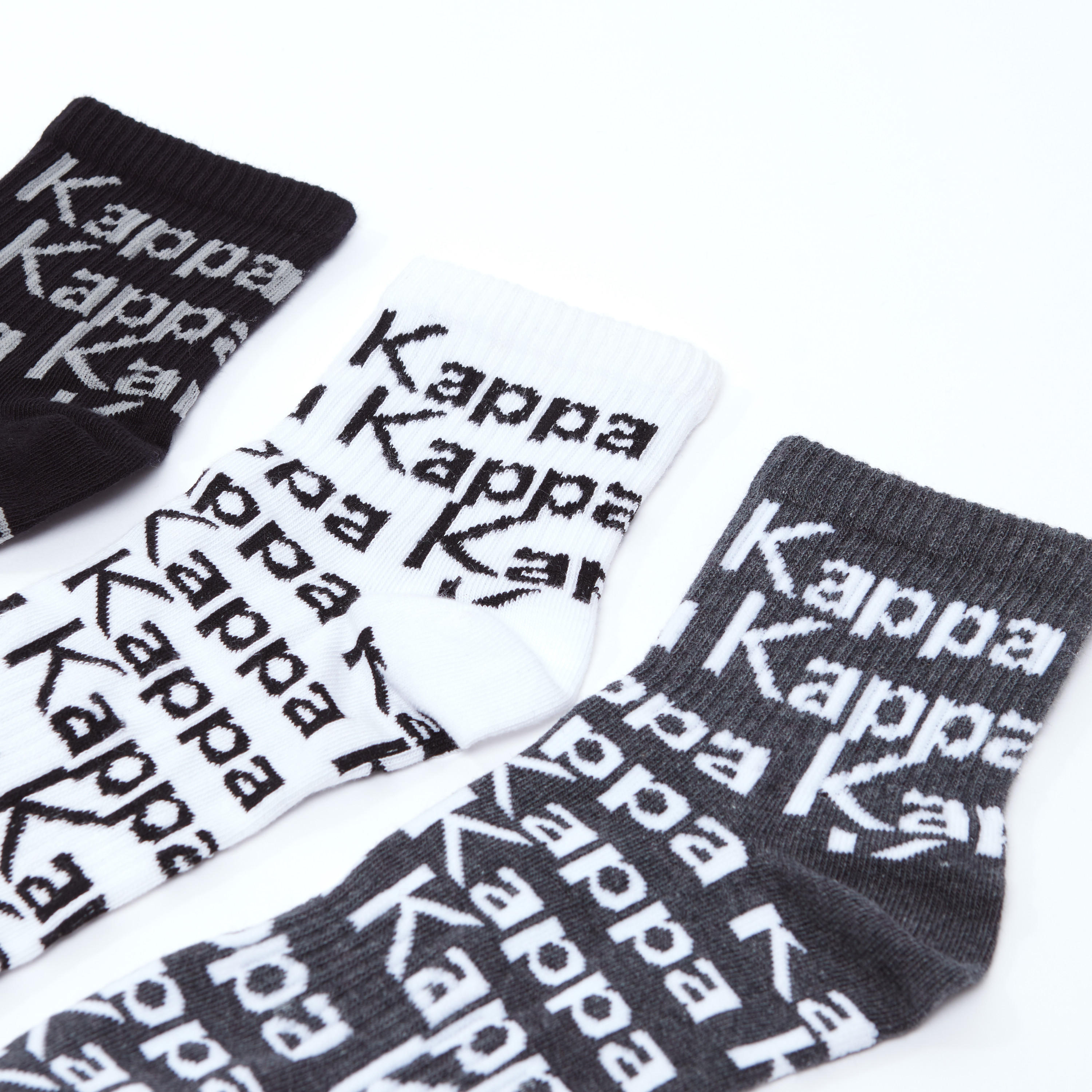جوارب بطول الكاحل بحواف مضلّعة وطبعات من كابا - طقم من 3 أزواج-men-socks-image-3