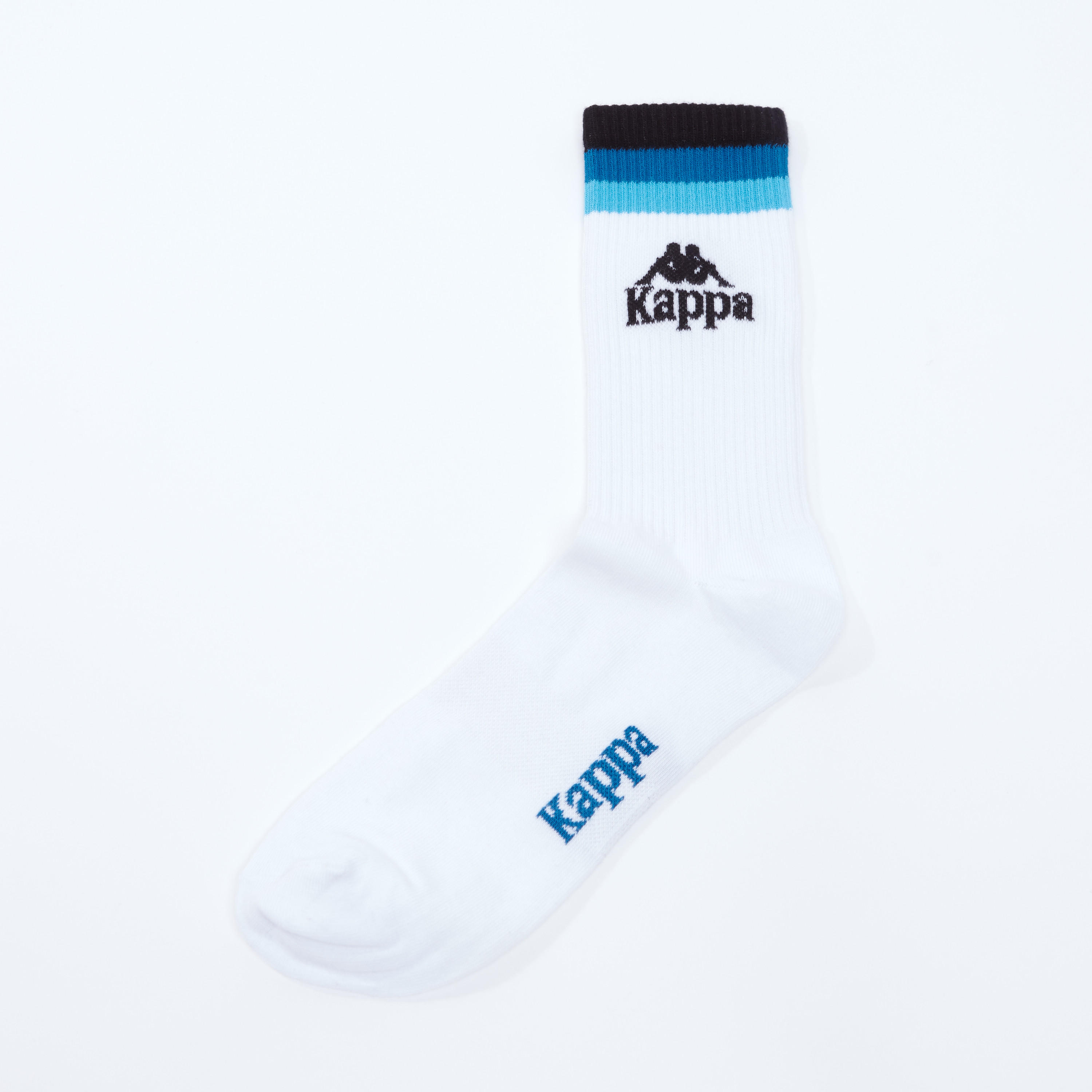 جوارب مطرّزة بطول ربلة الساق بحواف مضلّعة من كابا-men-socks-image-1