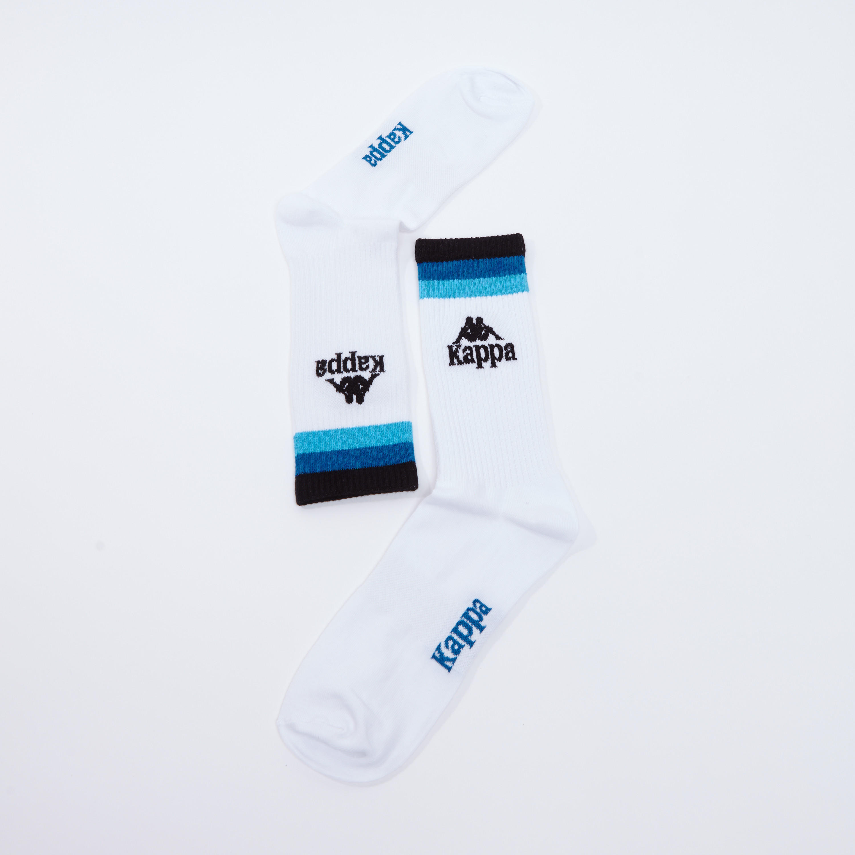 جوارب مطرّزة بطول ربلة الساق بحواف مضلّعة من كابا-men-socks-image-3