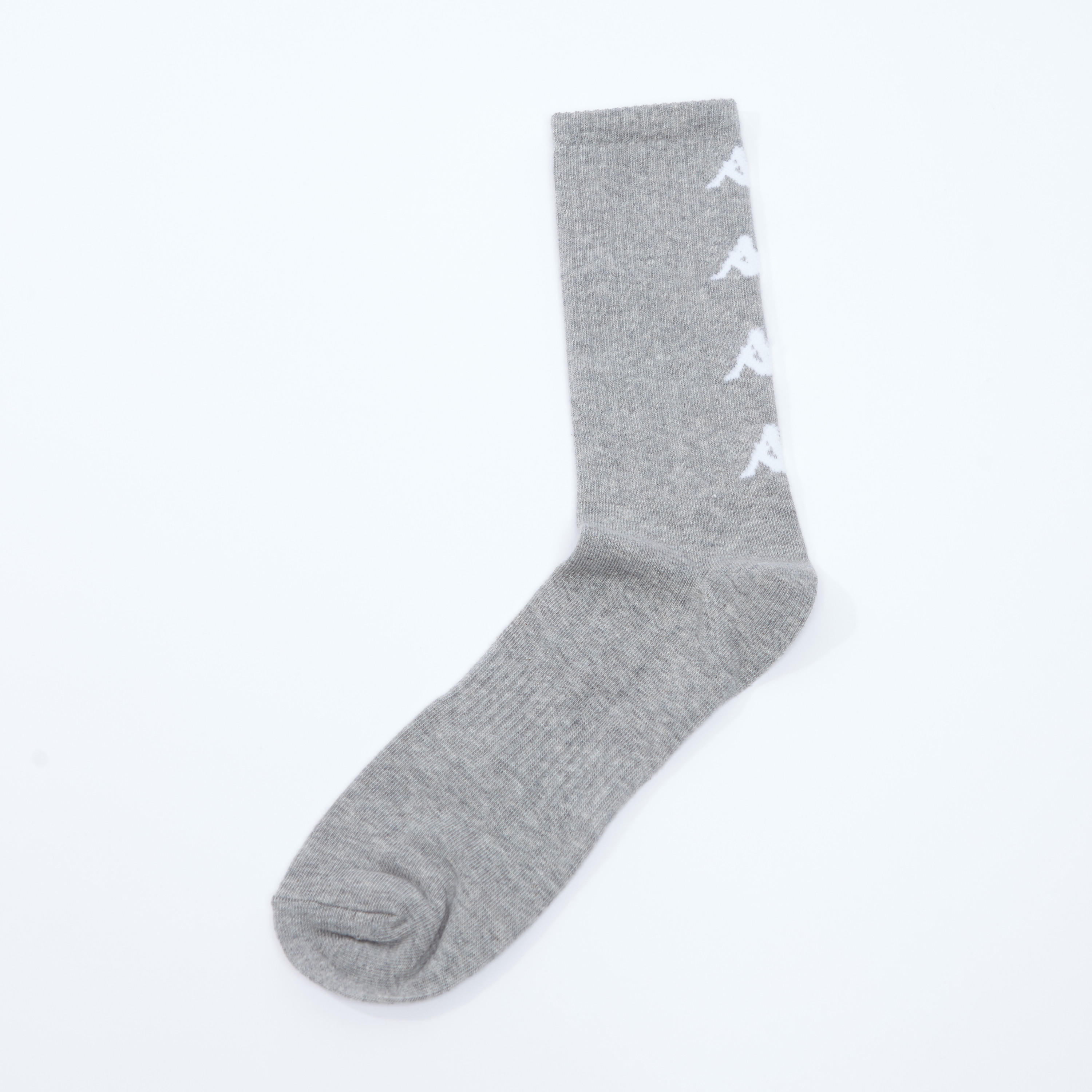 جوارب مطرزة بطول ربلة الساق بحواف مضلّعة من كابا-men-socks-image-1