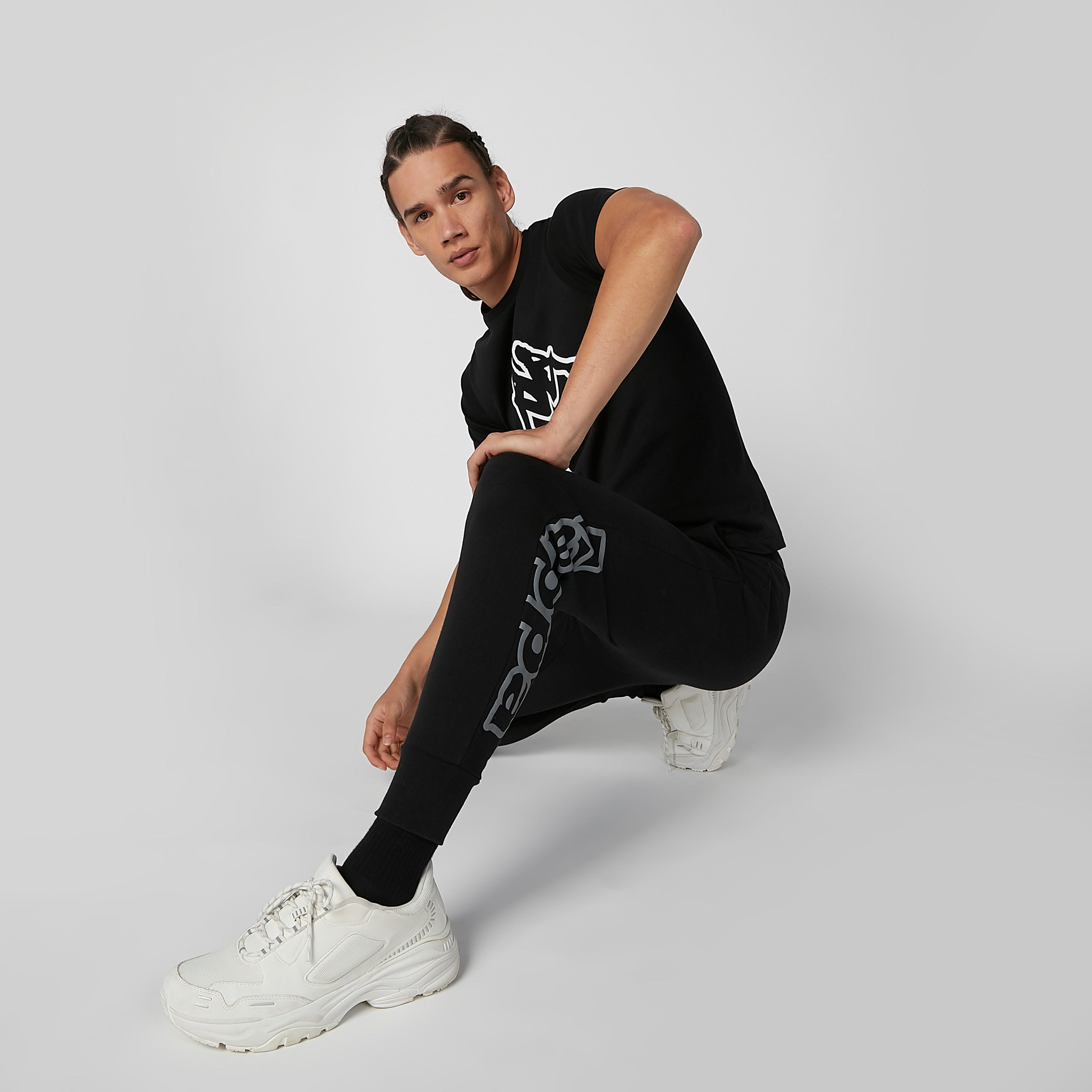Kappa Full Length Printed Jog Pants with Pocket Detail and Drawstring-men-clothing-sportswearandactivewear-bottoms-image-1
