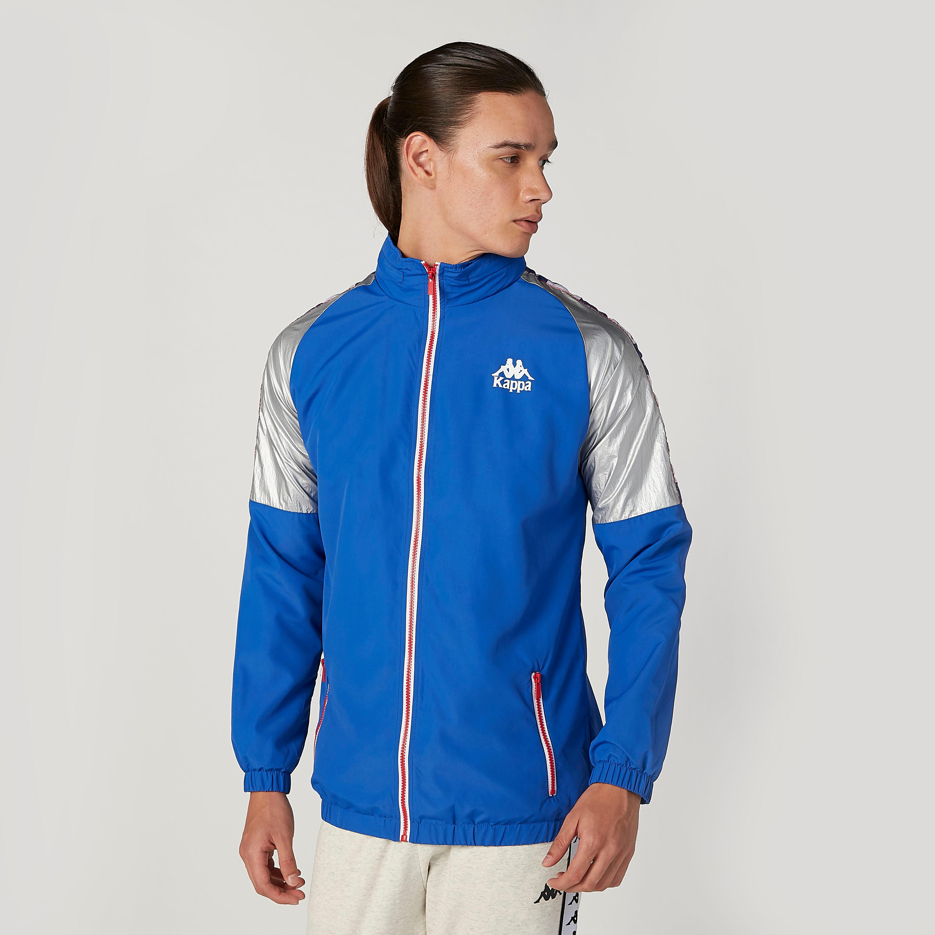 Kappa Printed Jacket with Long Sleeves and Kangaroo Pockets-men-clothing-jacketsandblazers-jackets-image-1
