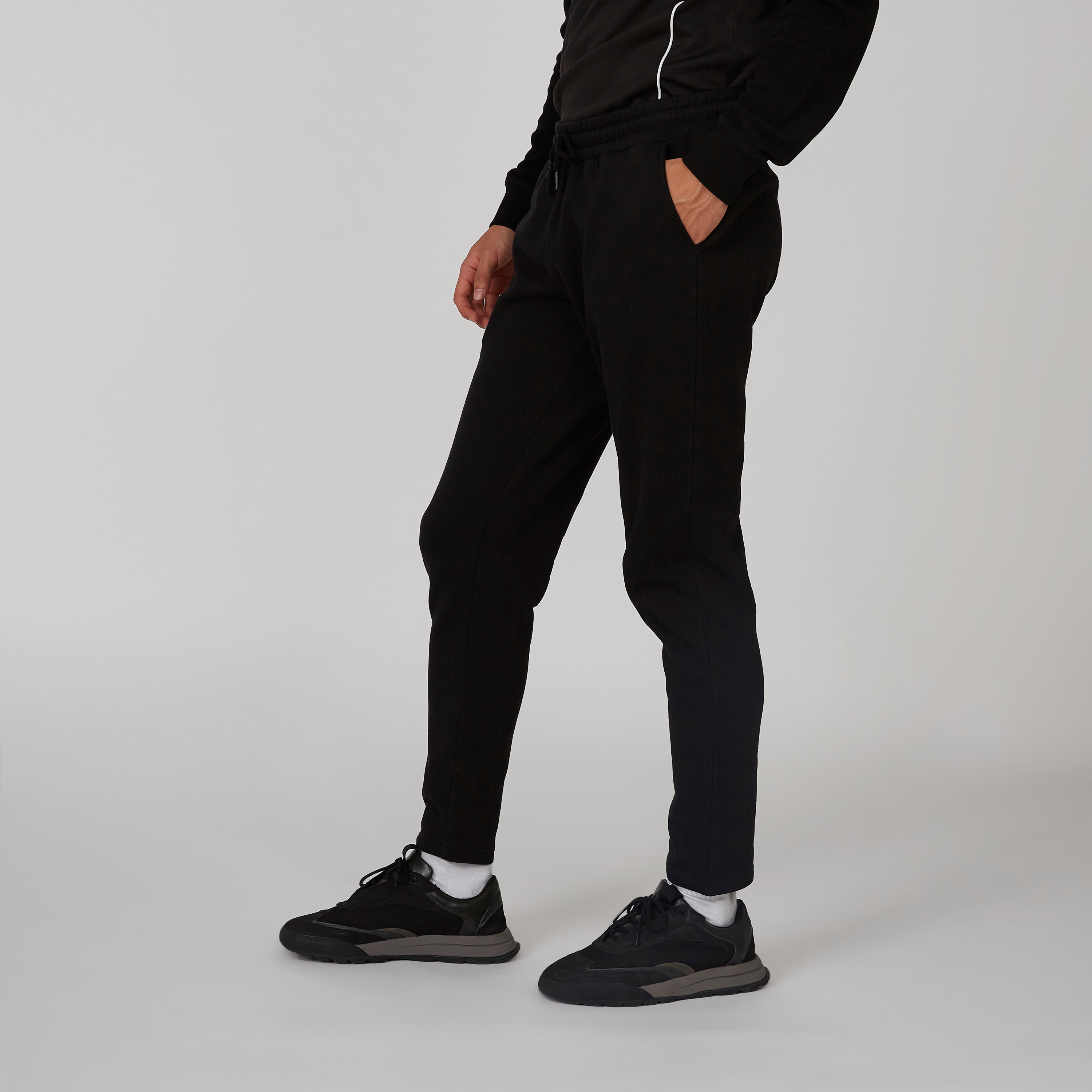 بنطلون رياضي سادة بخصر مطاطي من كابا-men-clothing-sportswearandactivewear-bottoms-image-4