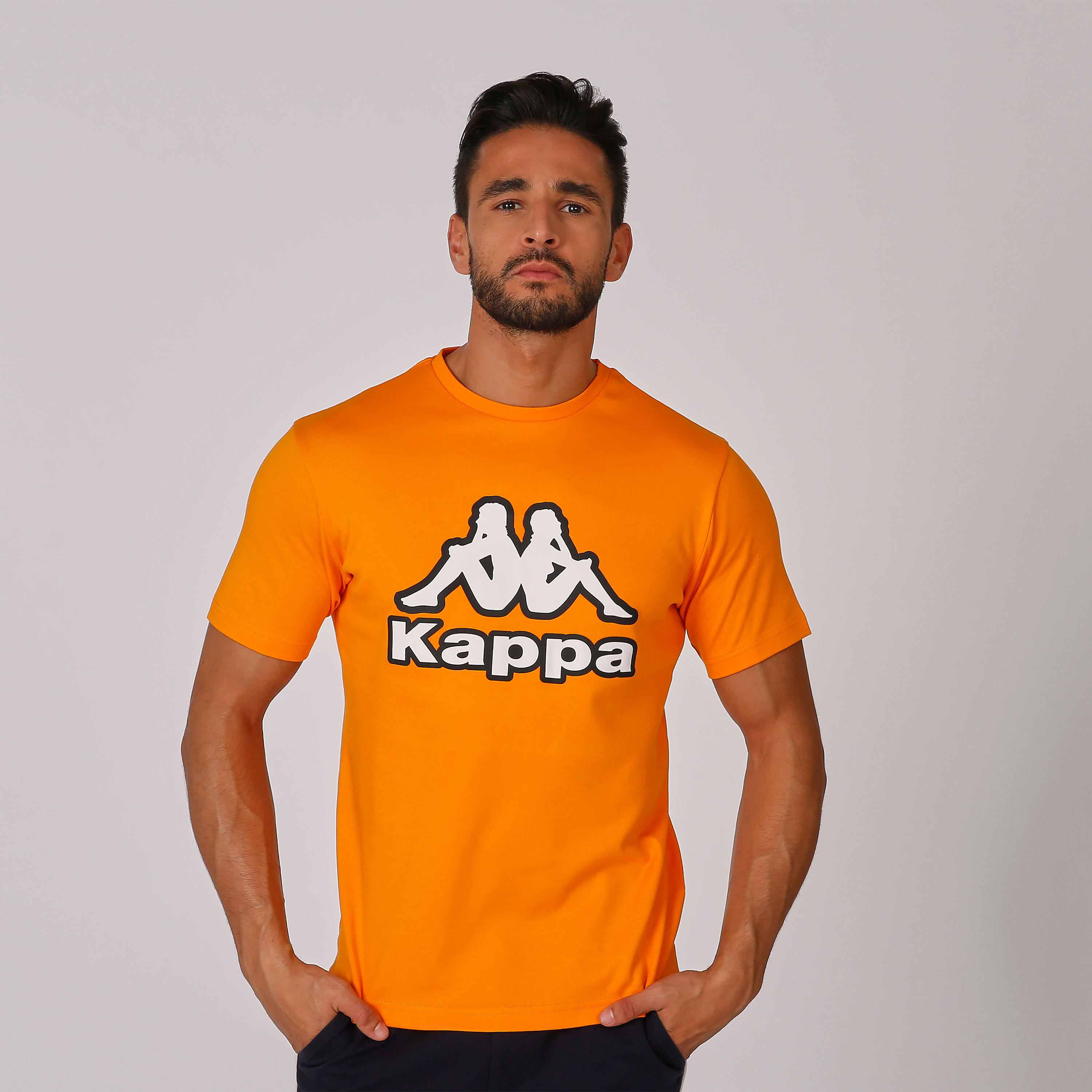 Kappa Printed Round Neck T-shirt with Short Sleeves-men-clothing-sportswearandactivewear-tshirtsandpolos-image-1