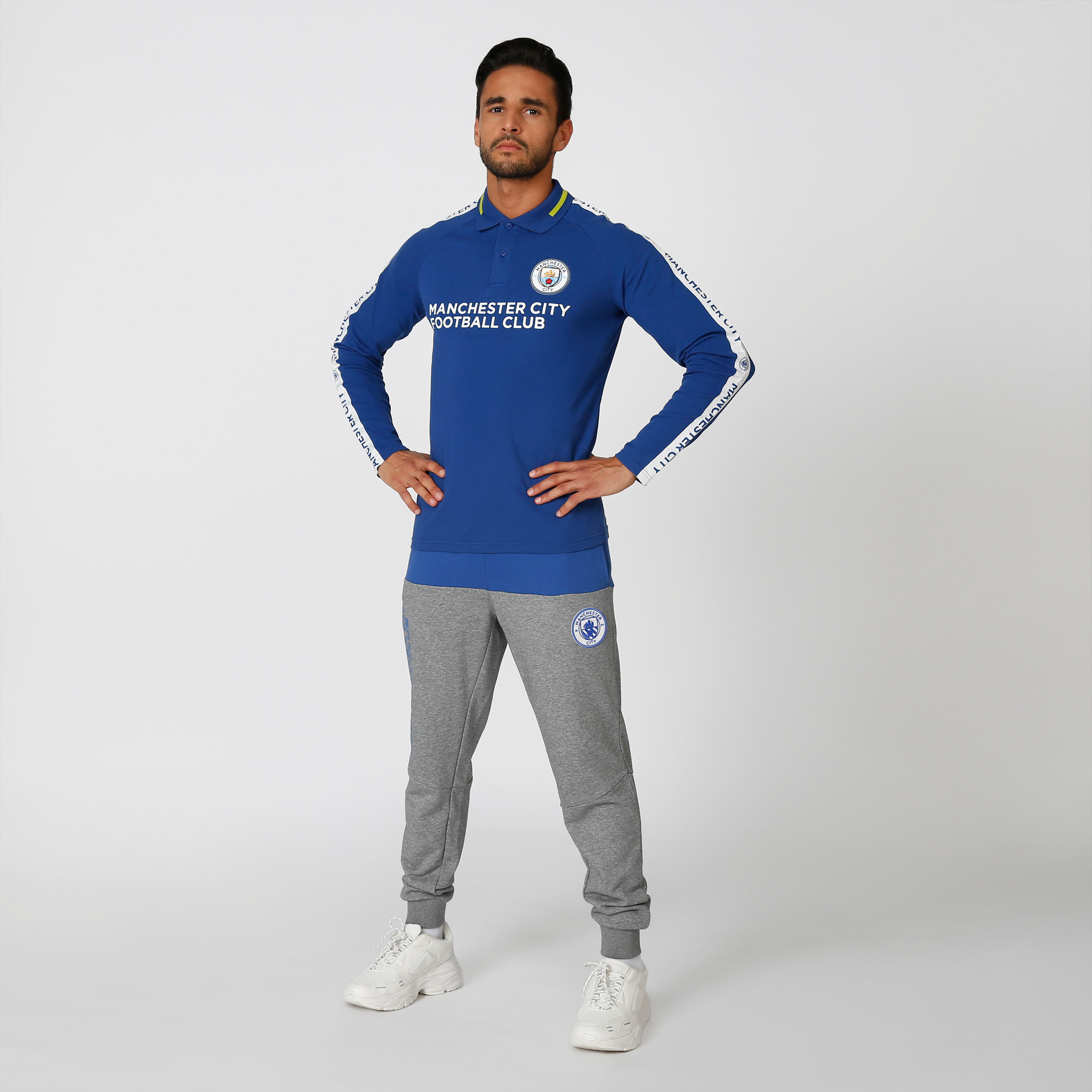 تيشيرت بولو بأكمام مغايرة وطبعات مانشستر سيتي-men-clothing-sportswearandactivewear-tshirtsandpolos-image-1