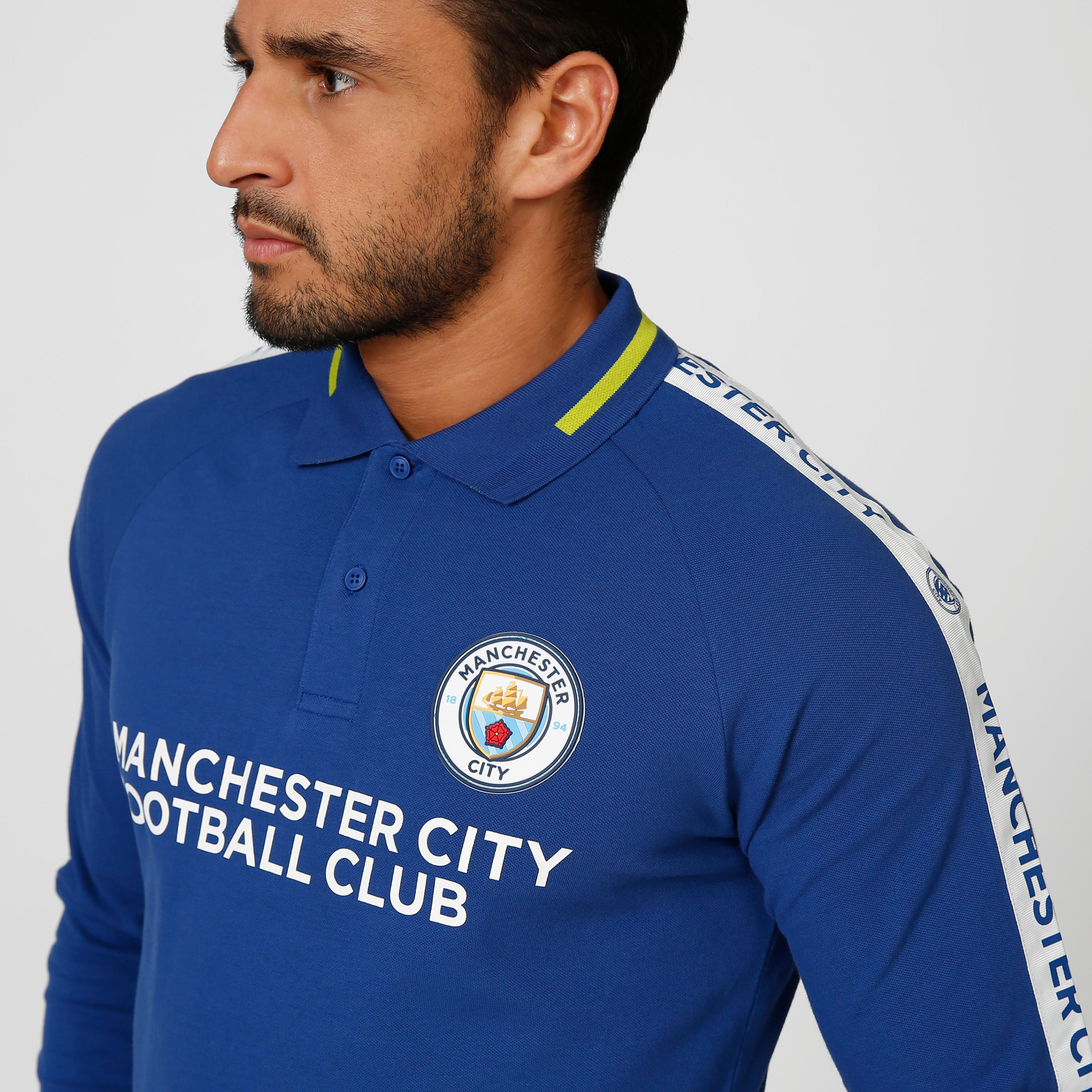 تيشيرت بولو بأكمام مغايرة وطبعات مانشستر سيتي-men-clothing-sportswearandactivewear-tshirtsandpolos-image-2