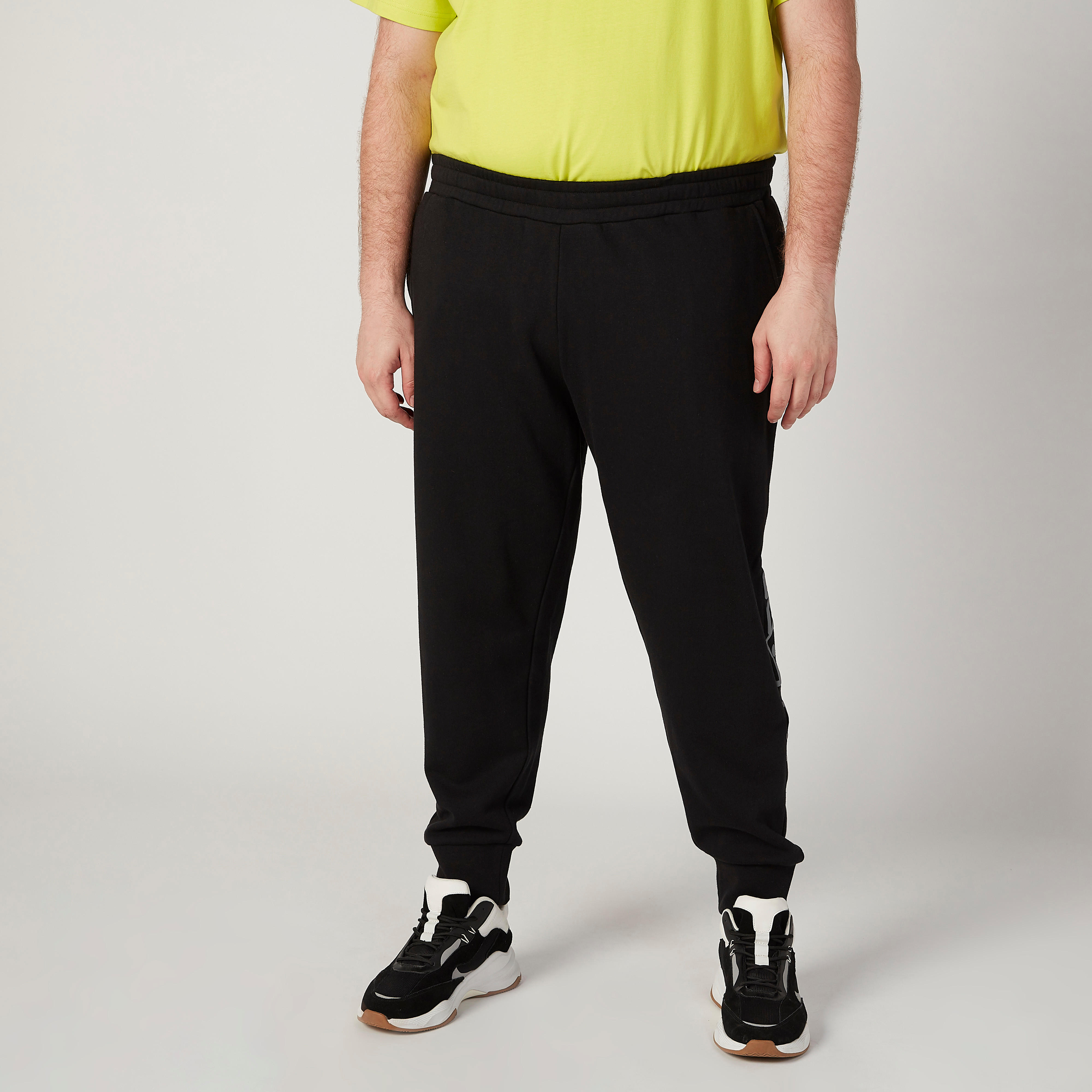 Kappa Full Length Printed Jog Pants with Elasticised Waistband-men-clothing-bottoms-joggers-image-1