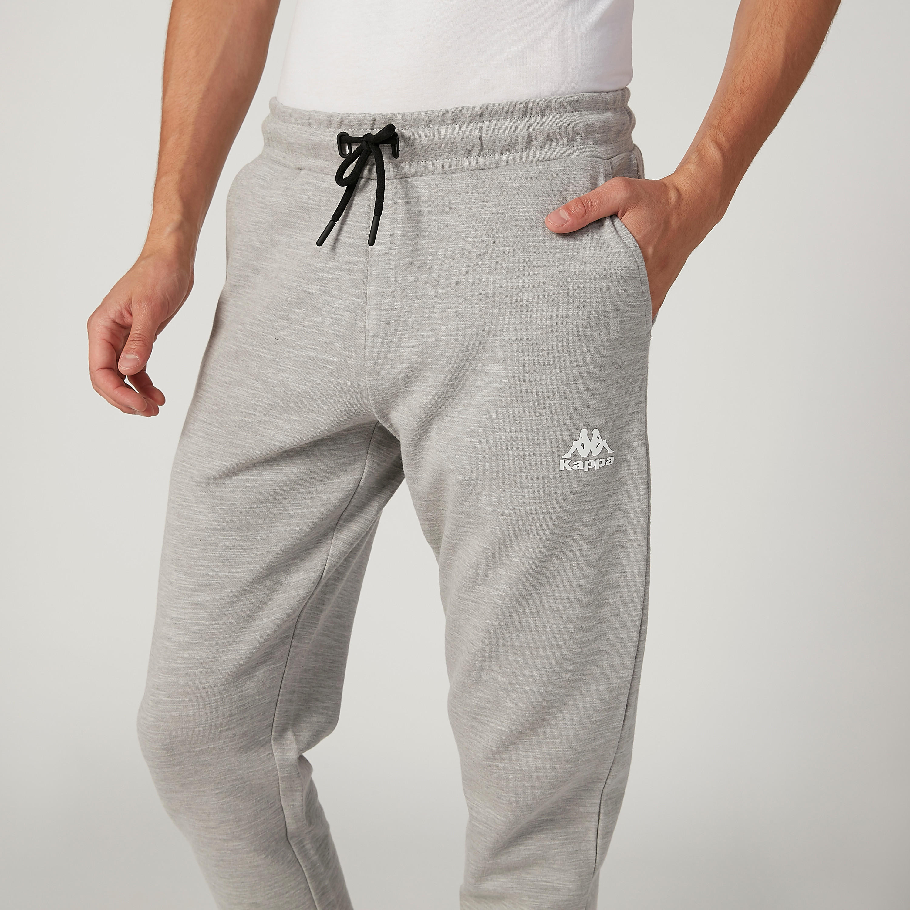 بنطلون رياضي سادة بخصر مطّاطي وجيوب من كابا-men-clothing-bottoms-joggers-image-3