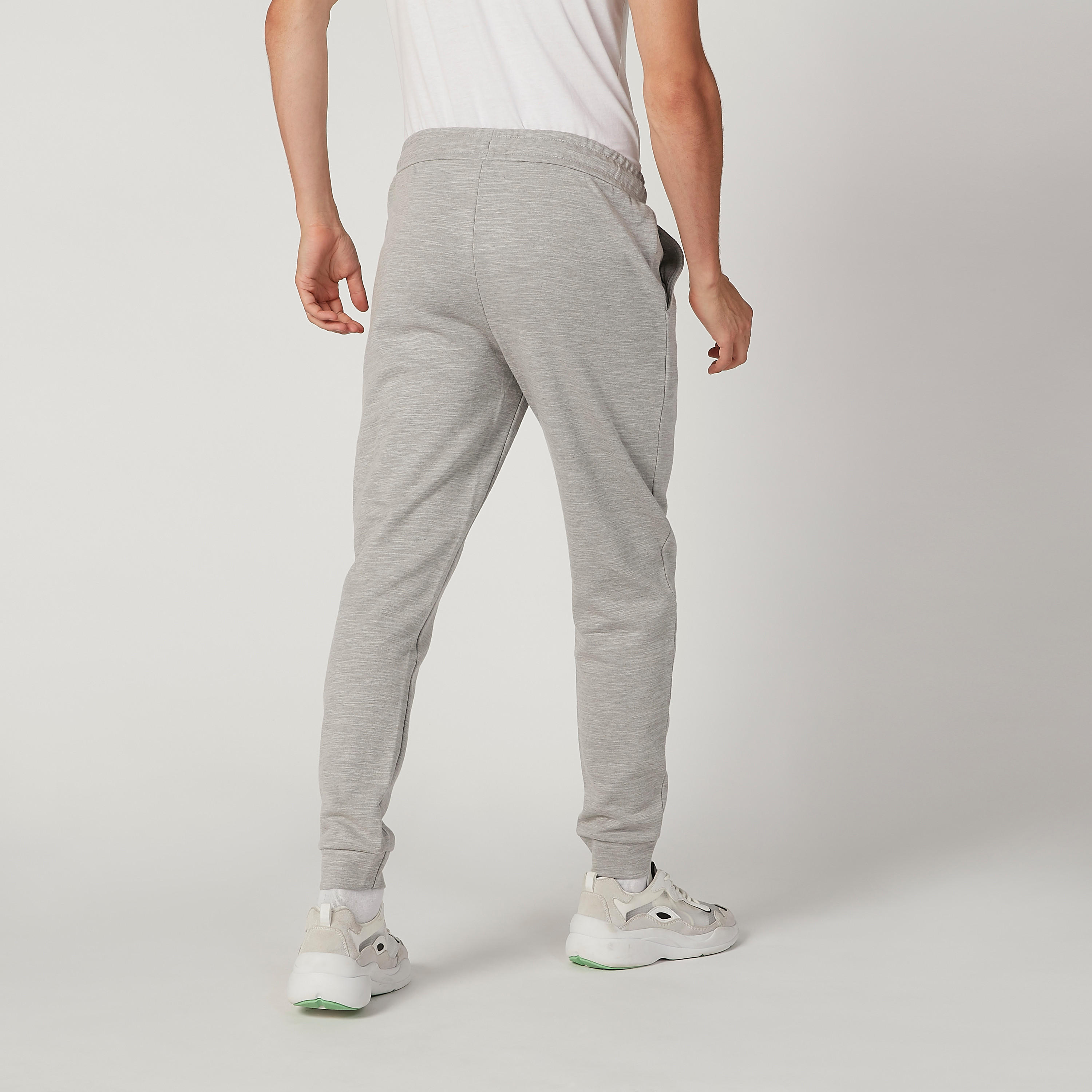 بنطلون رياضي سادة بخصر مطّاطي وجيوب من كابا-men-clothing-bottoms-joggers-image-4