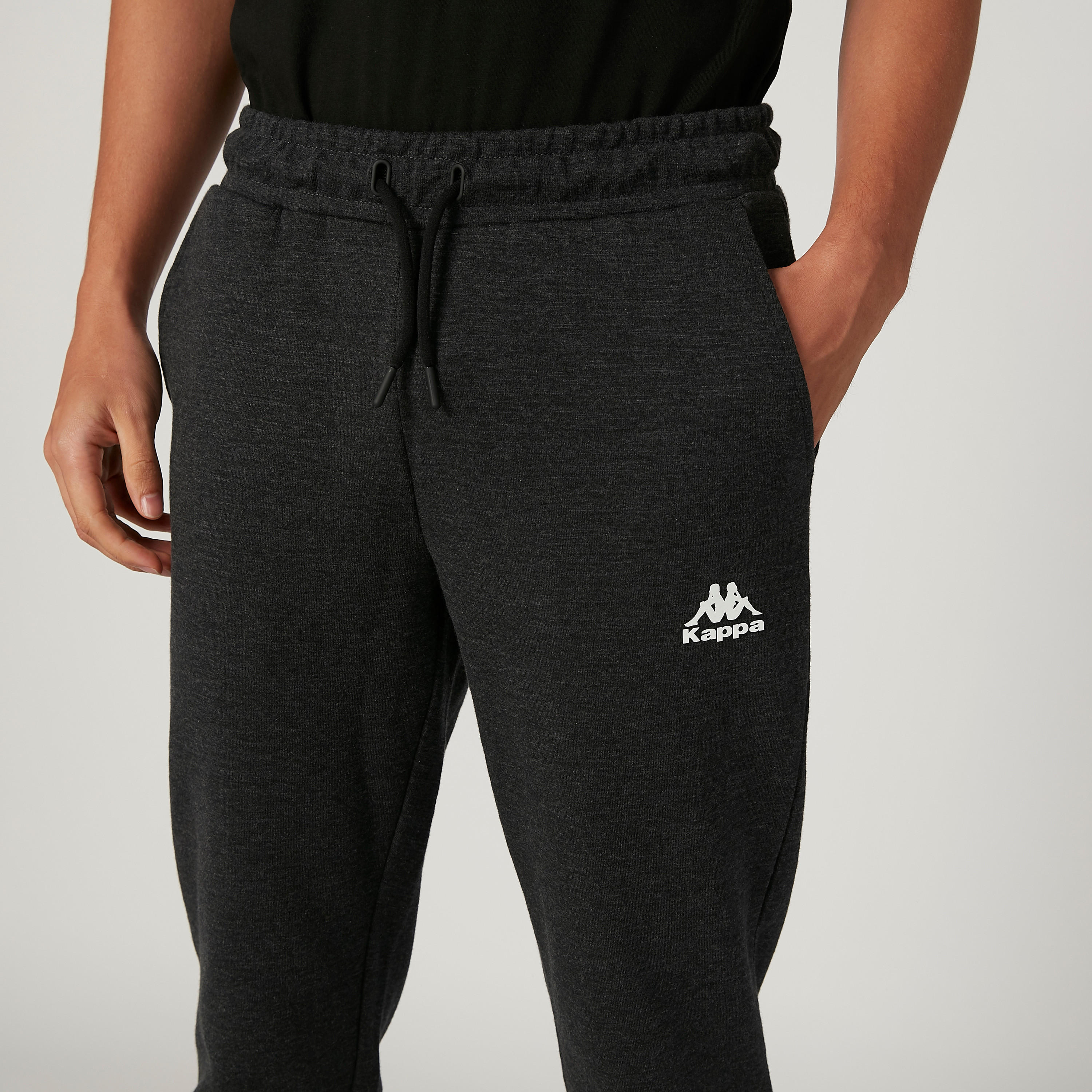 بنطلون سادة بخصر مطّاطي وجيوب من كابا-men-clothing-bottoms-trousersandchinos-trousers-image-3
