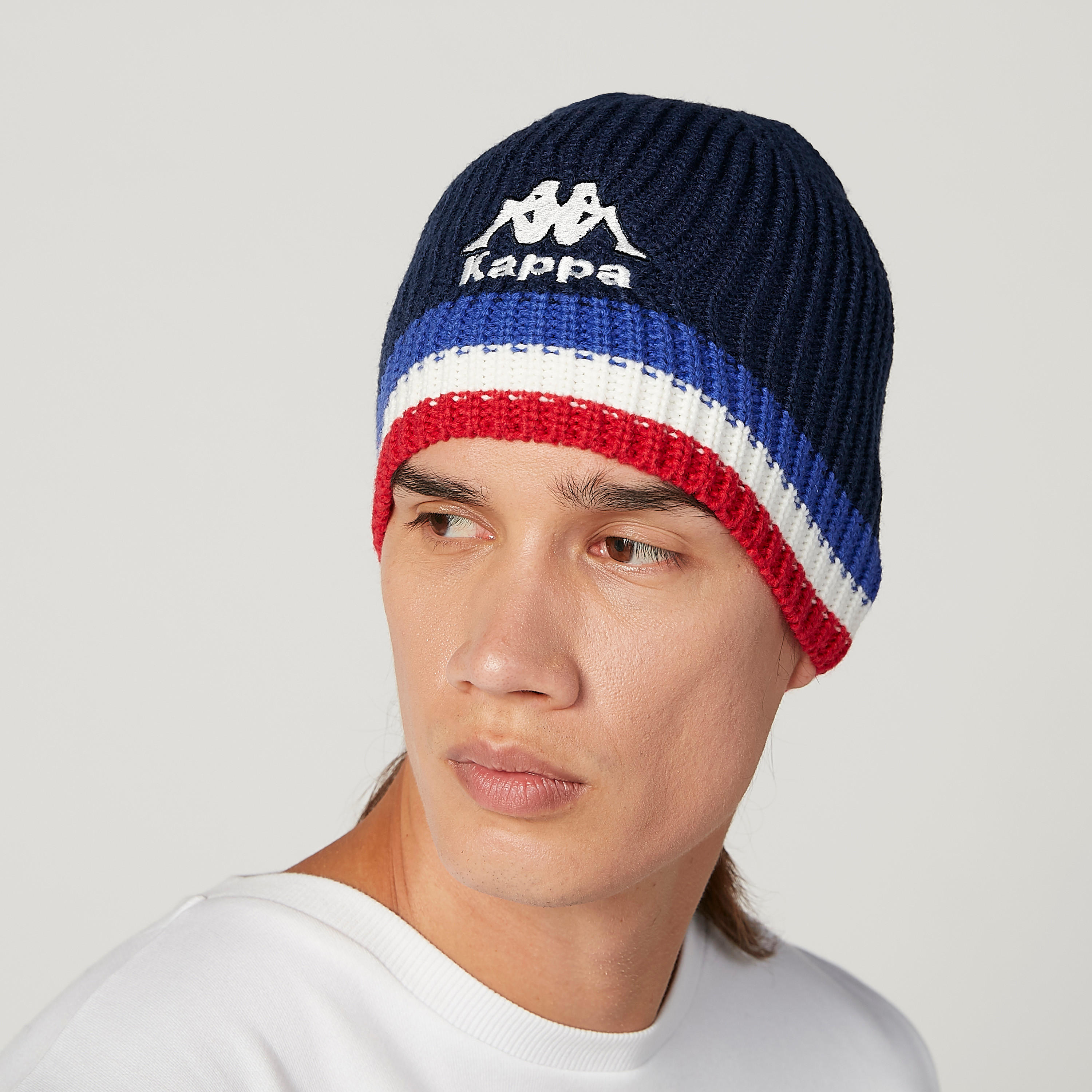 قبعة بيني بارزة الملمس مخططة من كابا-men-caps-image-2
