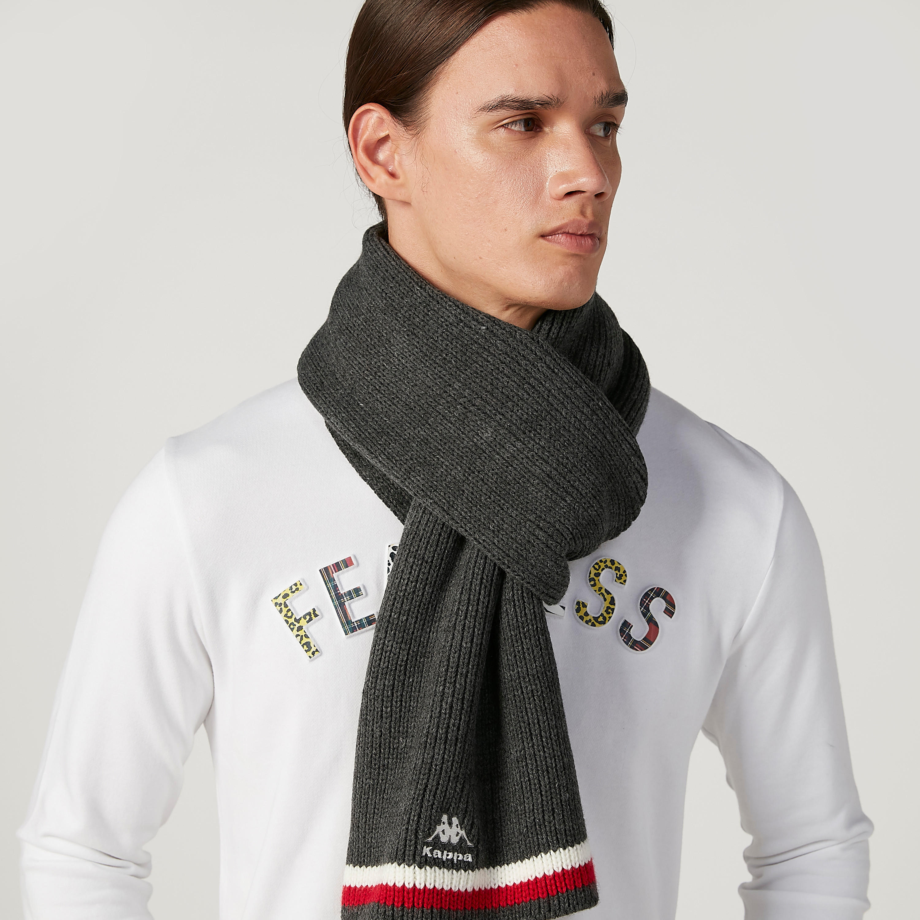 Kappa Textured Scarf with Stripe Detail-men-scarvesandgloves-image-2