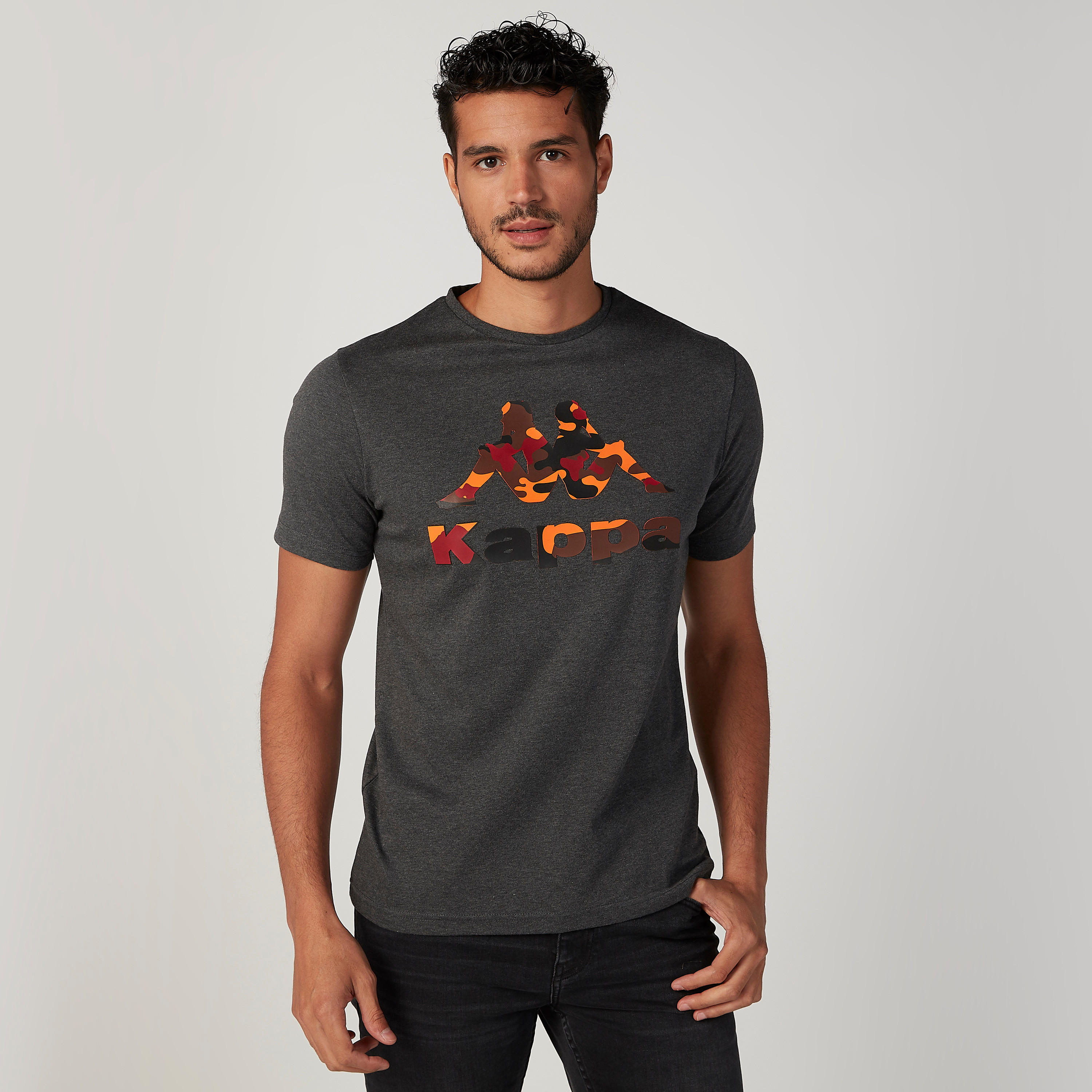 Kappa Printed T-shirt with Round Neck and Short Sleeves-men-clothing-tshirtsandpolos-tshirts-image-1