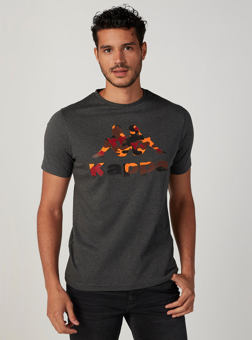 Kappa Printed T-shirt with Round Neck and Short Sleeves-men-clothing-tshirtsandpolos-tshirts-image-1