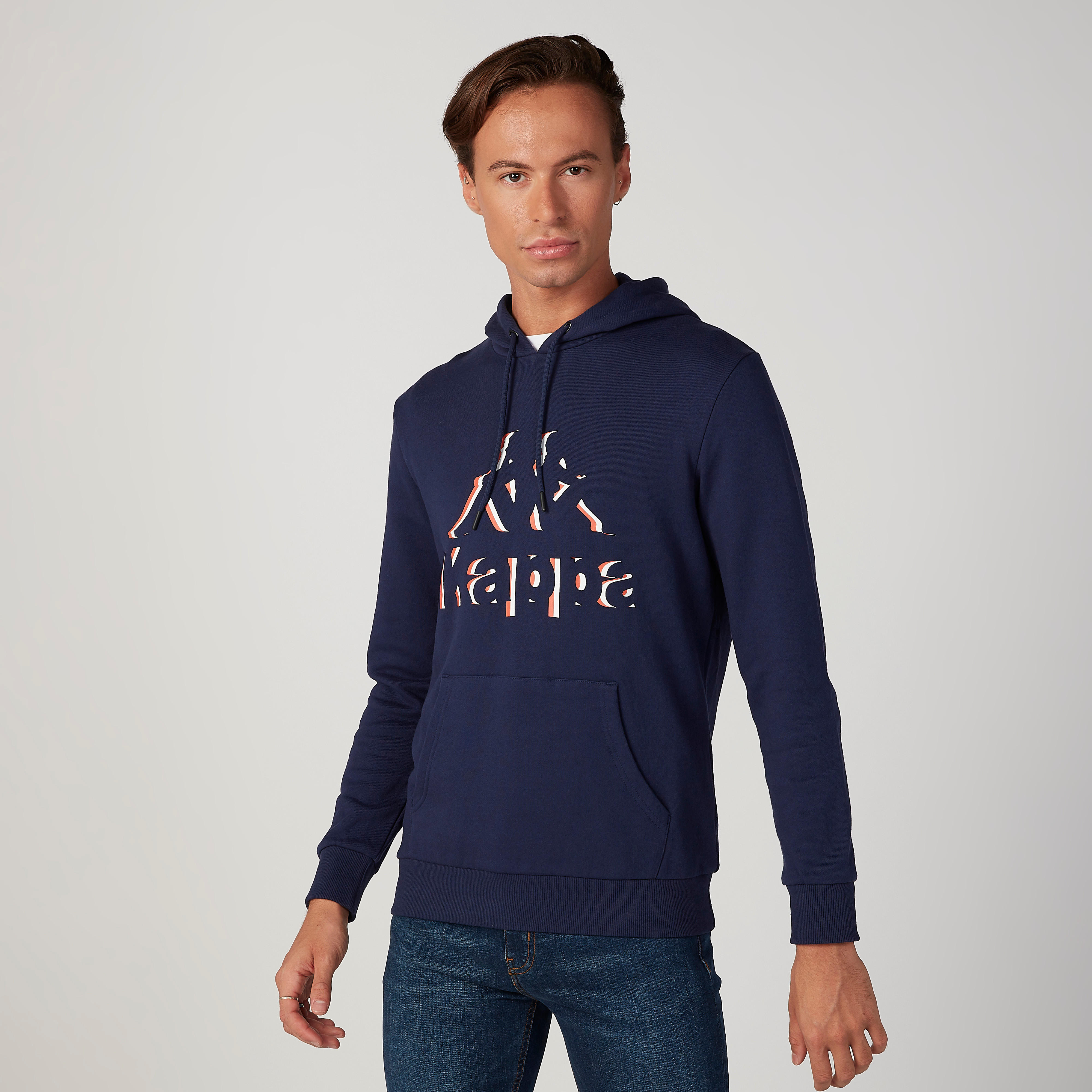 Kappa Printed Hooded Sweatshirt with Long Sleeves-men-winterwear-hoodiesandsweatshirts-image-1
