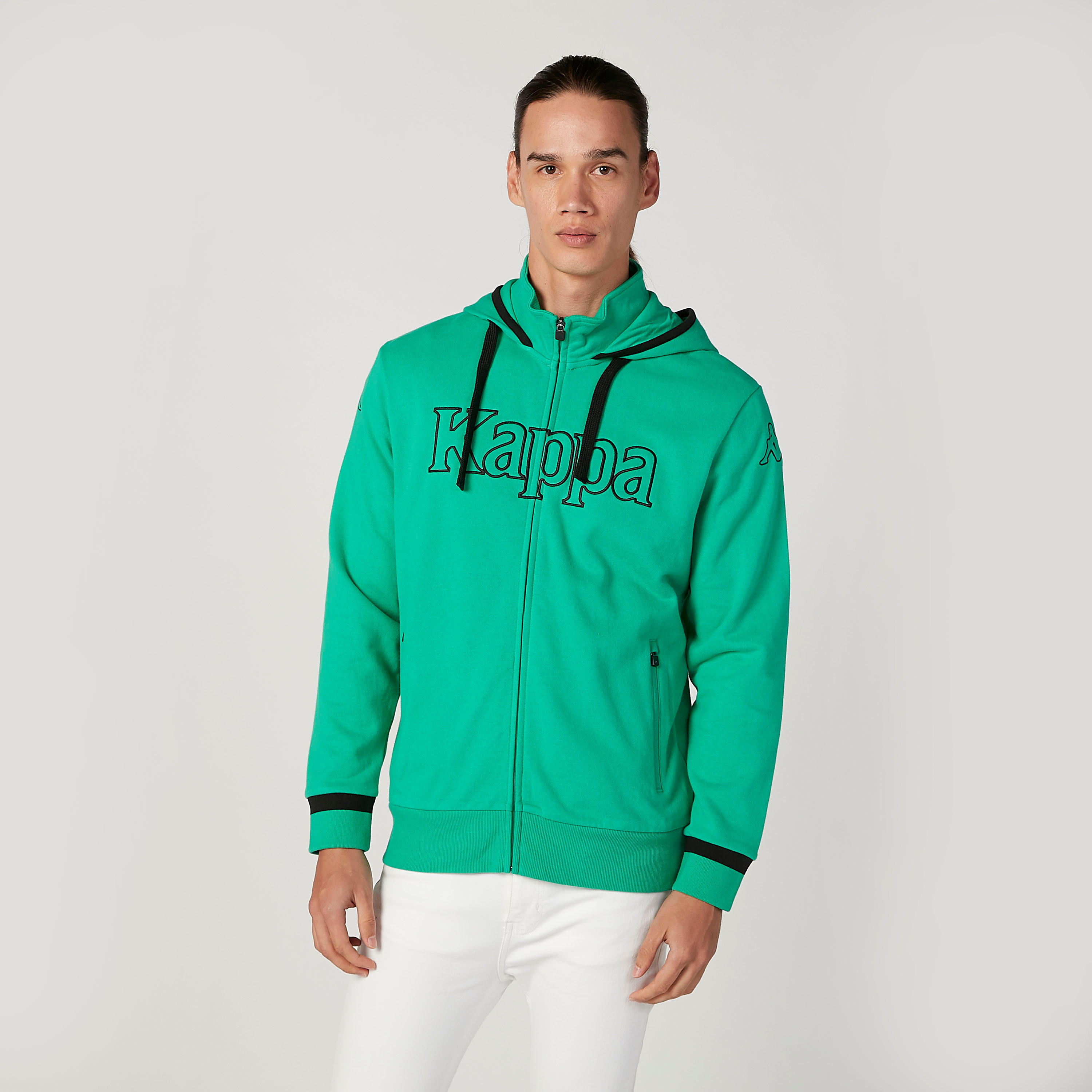 جاكيت بقبعة وأكمام طويلة وطبعات من كابا-men-clothing-jacketsandblazers-jackets-image-1