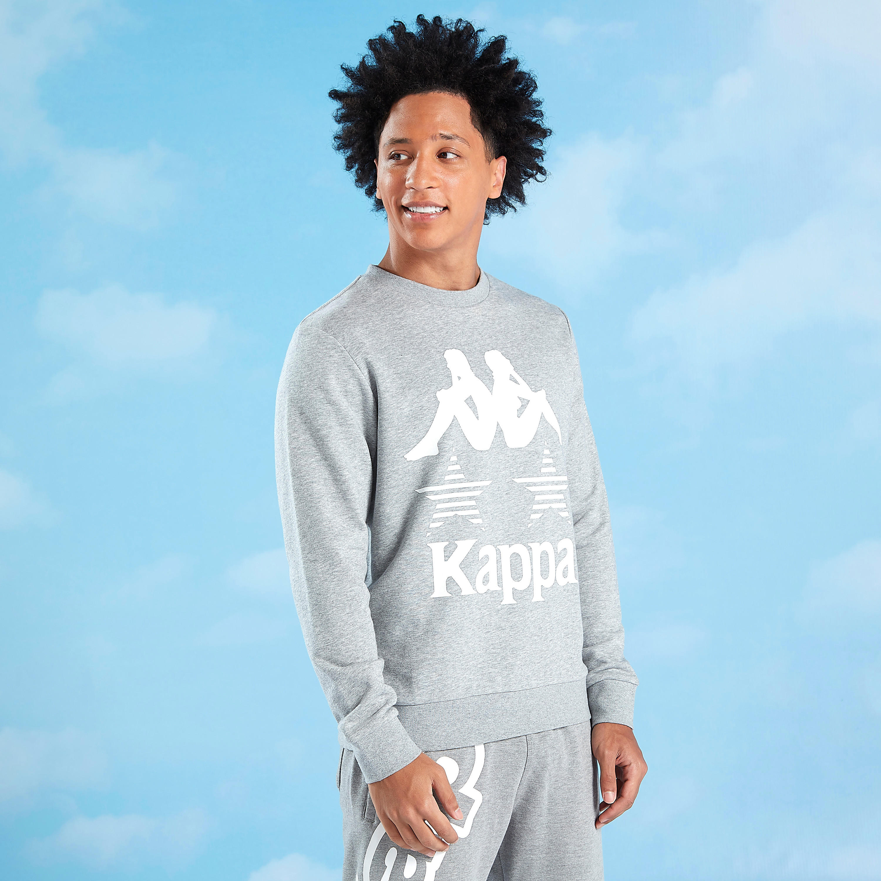 Kappa Printed Sweatshirt with Crew Neck and Long Sleeves-men-winterwear-hoodiesandsweatshirts-image-1