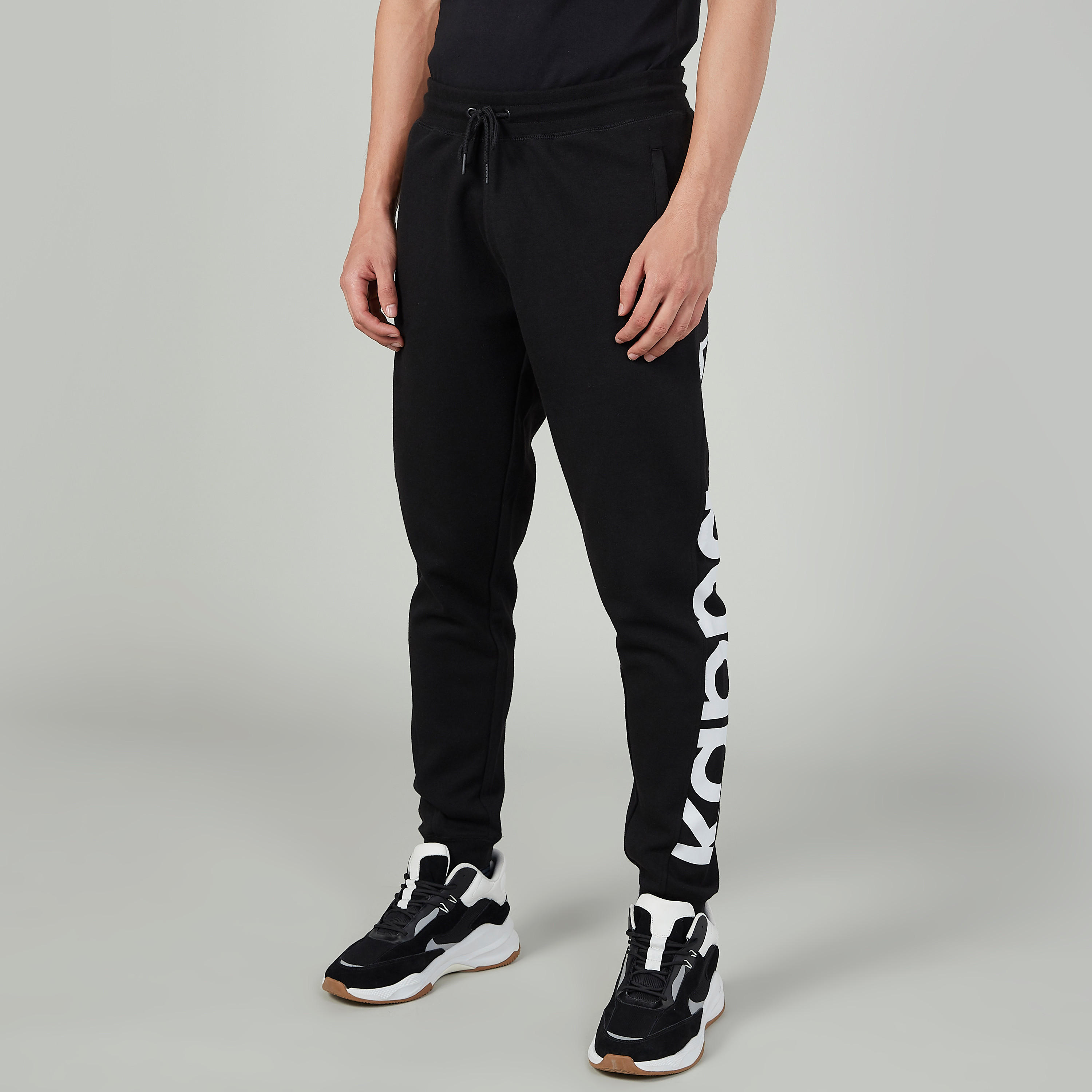 بنطلون رياضي برباط وجيوب وطبعات من كابا-men-clothing-bottoms-trousersandchinos-trousers-image-1