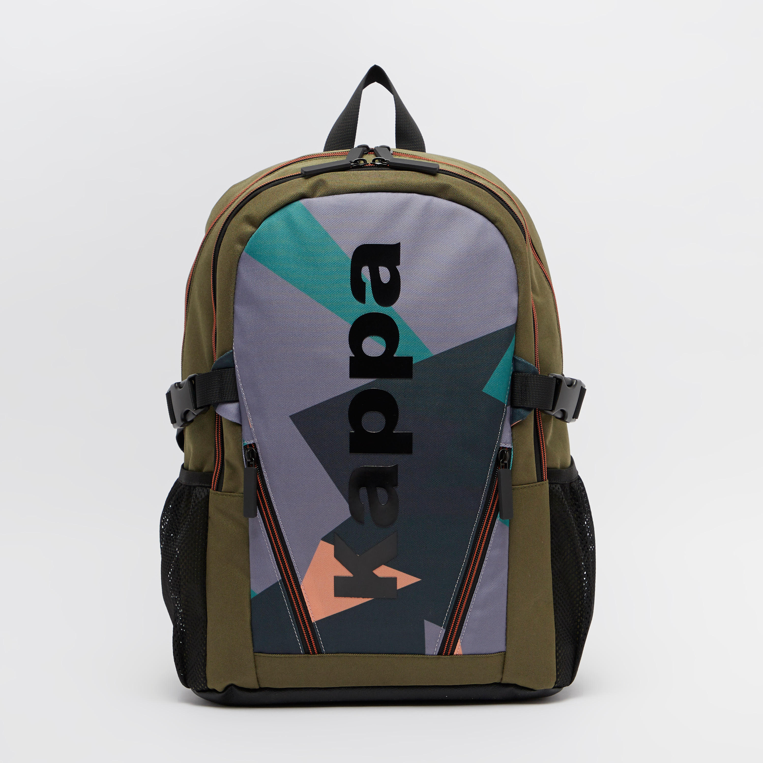 Kappa Printed Backpack with Adjustable Straps and Zip Closure-men-bags-image-1