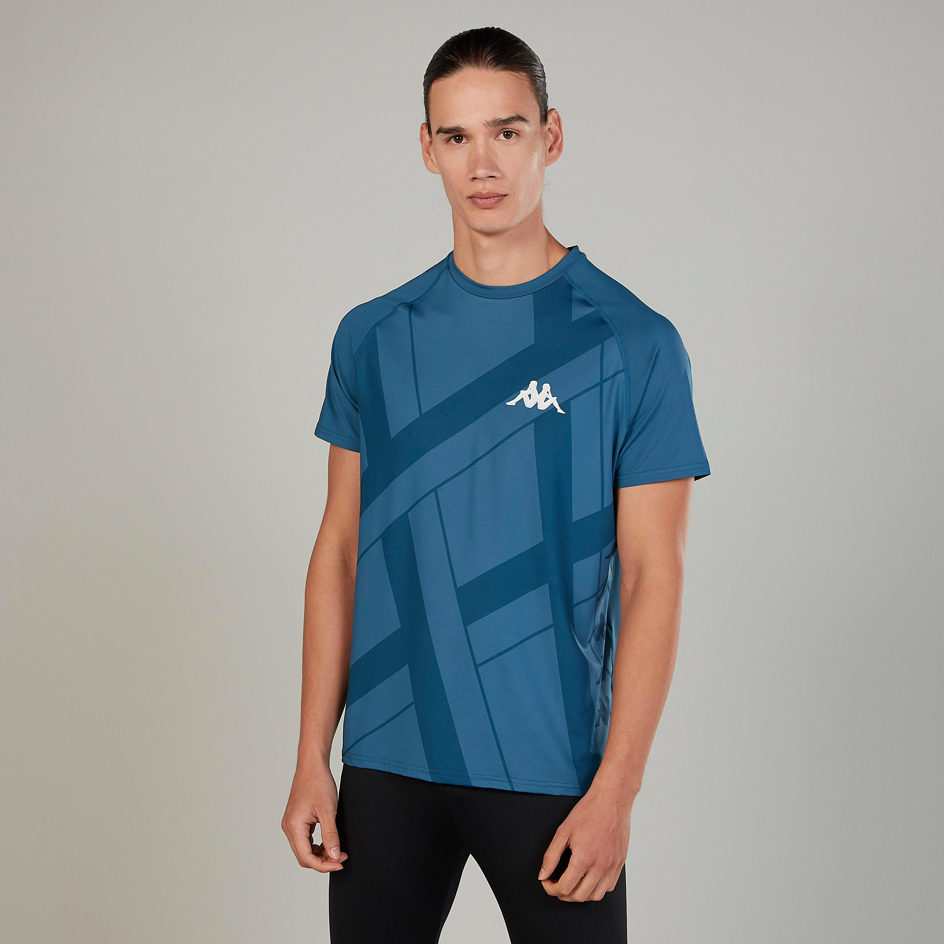 Kappa Printed T-shirt with Crew Neck and Raglan Sleeves-men-clothing-sportswearandactivewear-tshirtsandpolos-image-1