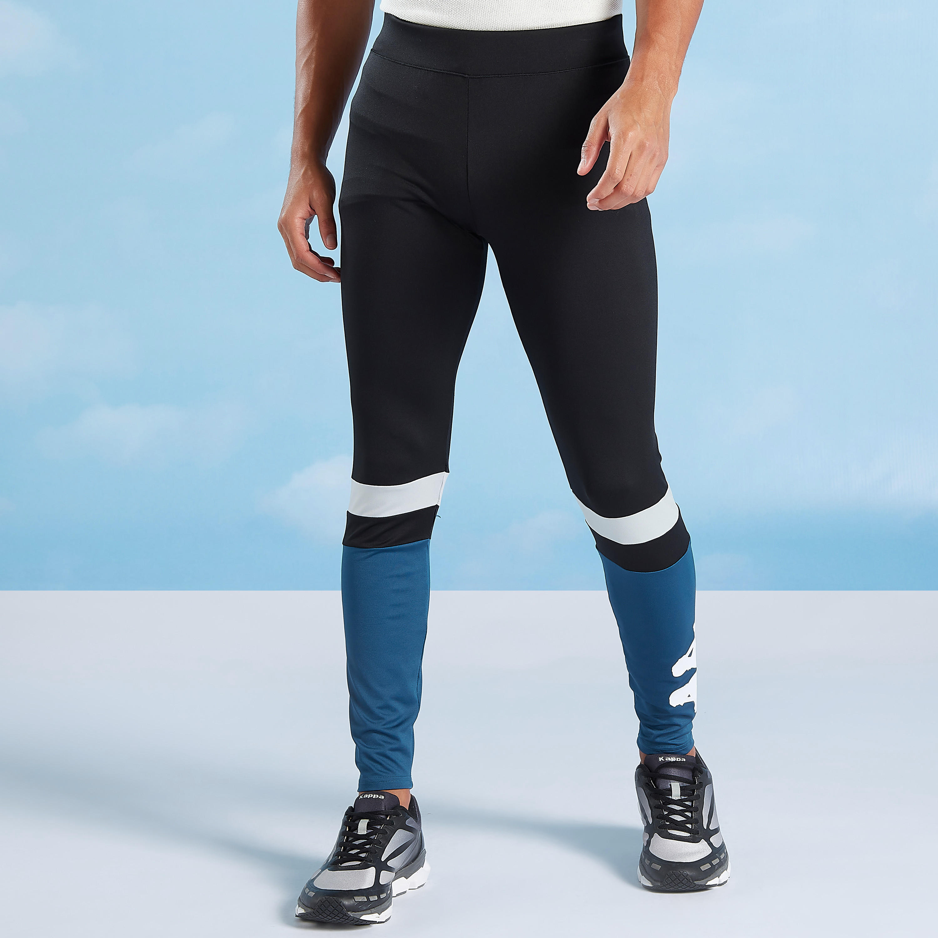 بنطلون رياضي بحزام خصر مطّاطي من كابا-men-clothing-sportswearandactivewear-bottoms-image-1