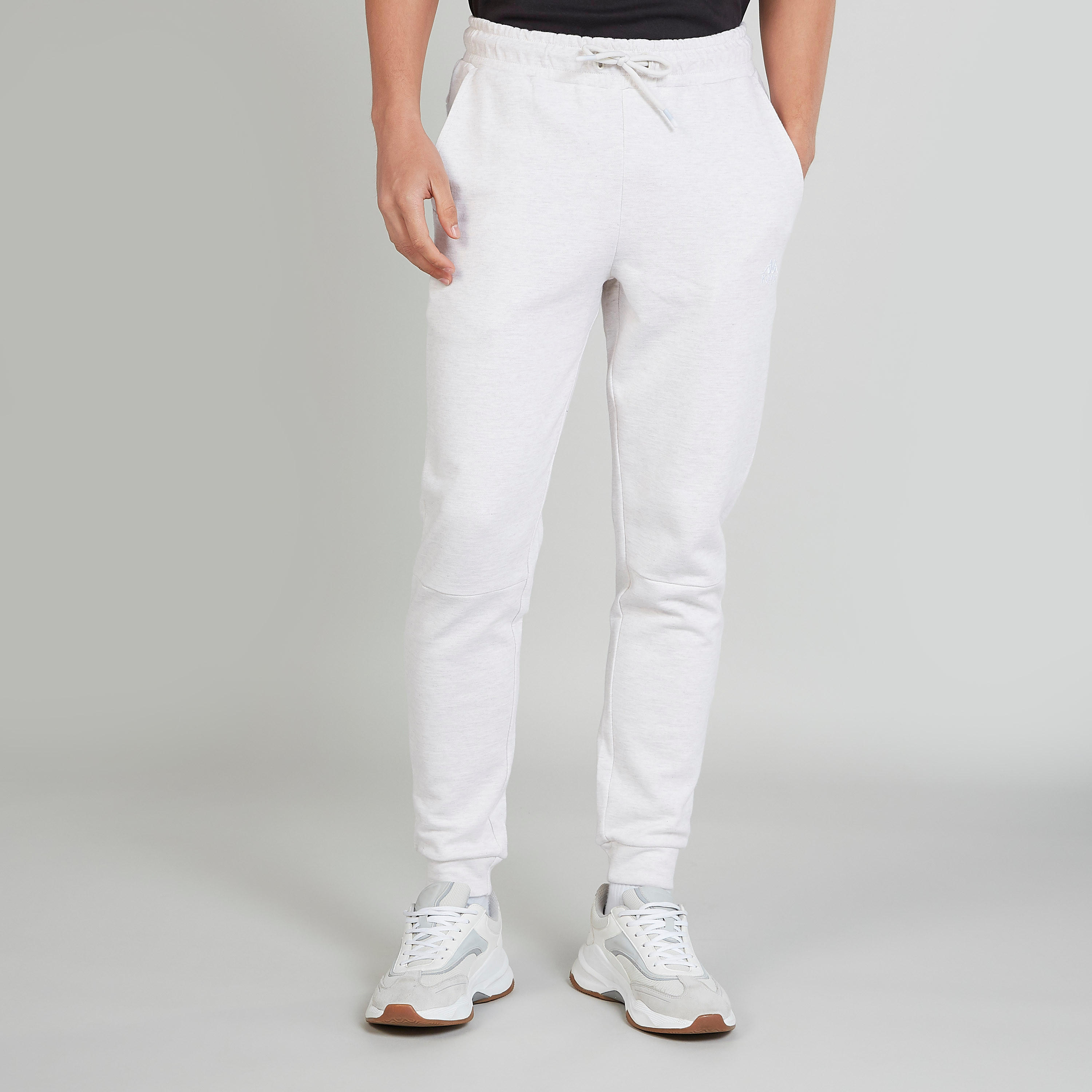 Kappa Solid Jog Pants with Pockets and Elasticised Waistband-men-clothing-sportswearandactivewear-bottoms-image-1