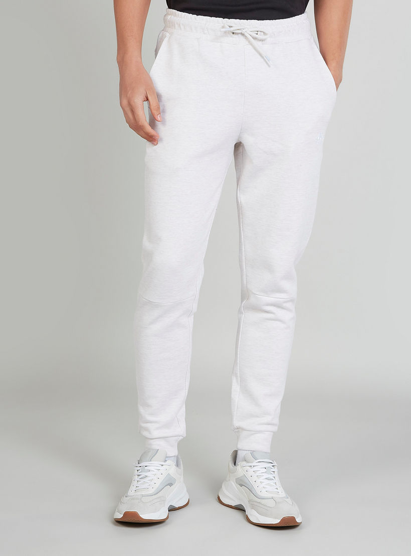 Kappa Solid Jog Pants with Pockets and Elasticised Waistband-men-clothing-sportswearandactivewear-bottoms-image-1