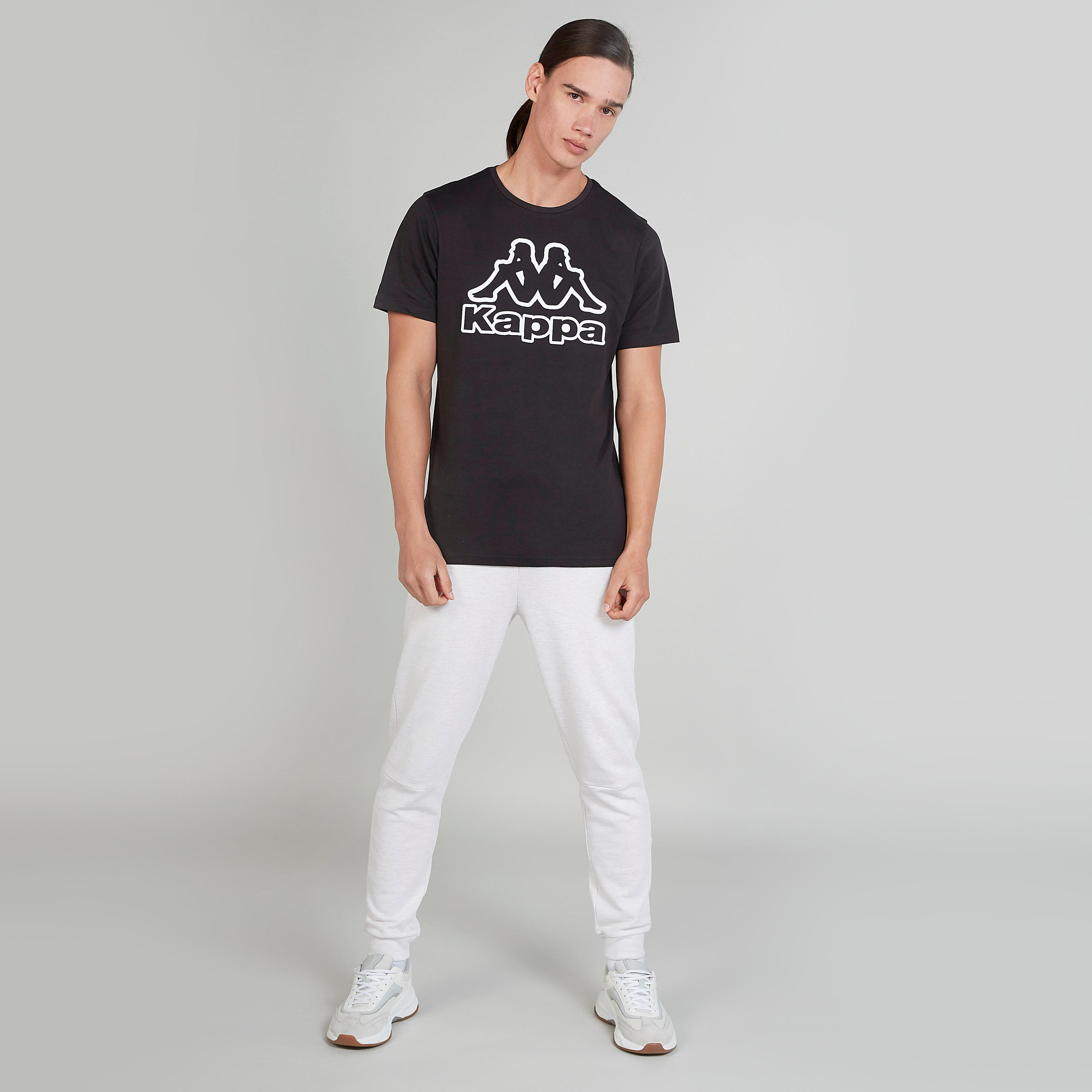 Kappa Solid Jog Pants with Pockets and Elasticised Waistband-men-clothing-sportswearandactivewear-bottoms-image-2