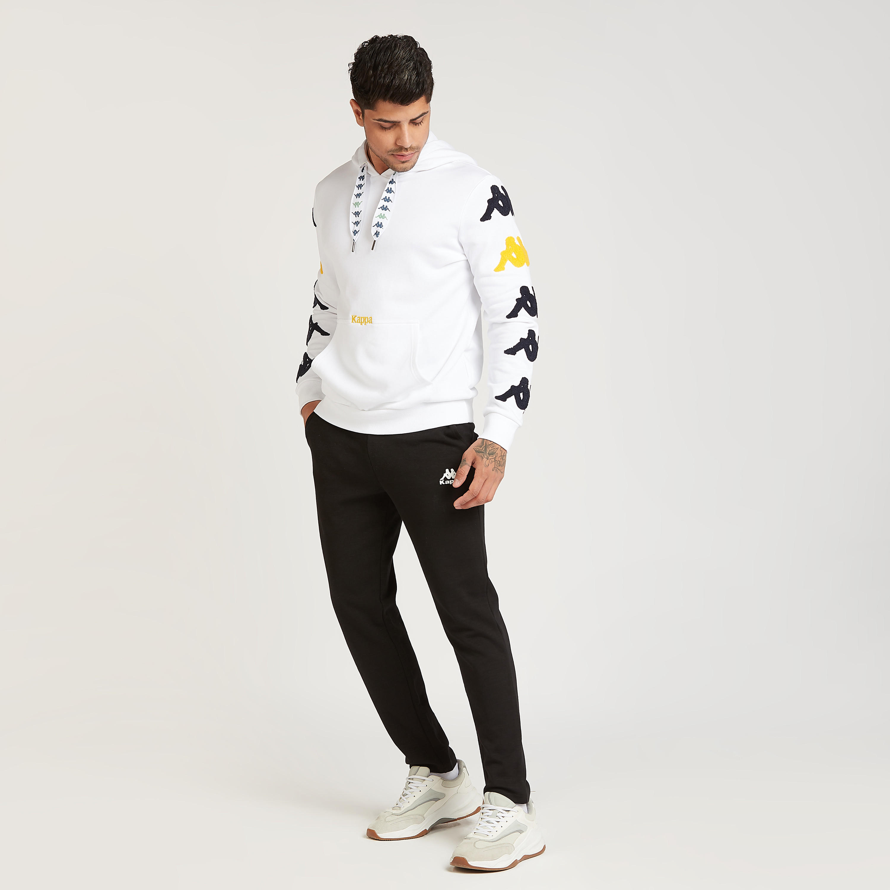 Kappa Printed Sweater with Long Sleeves and Hood-men-winterwear-hoodiesandsweatshirts-image-2
