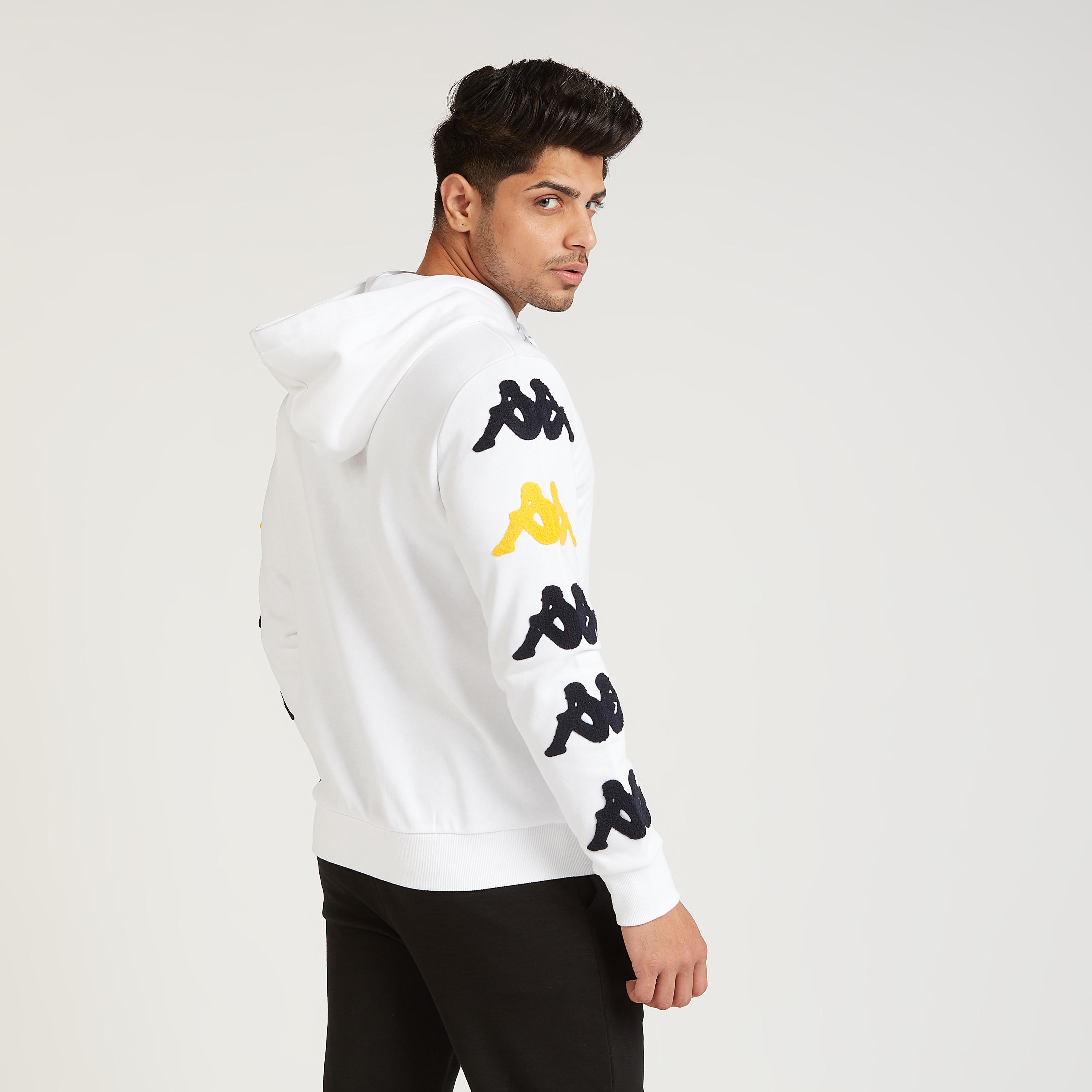 Kappa Printed Sweater with Long Sleeves and Hood-men-winterwear-hoodiesandsweatshirts-image-4