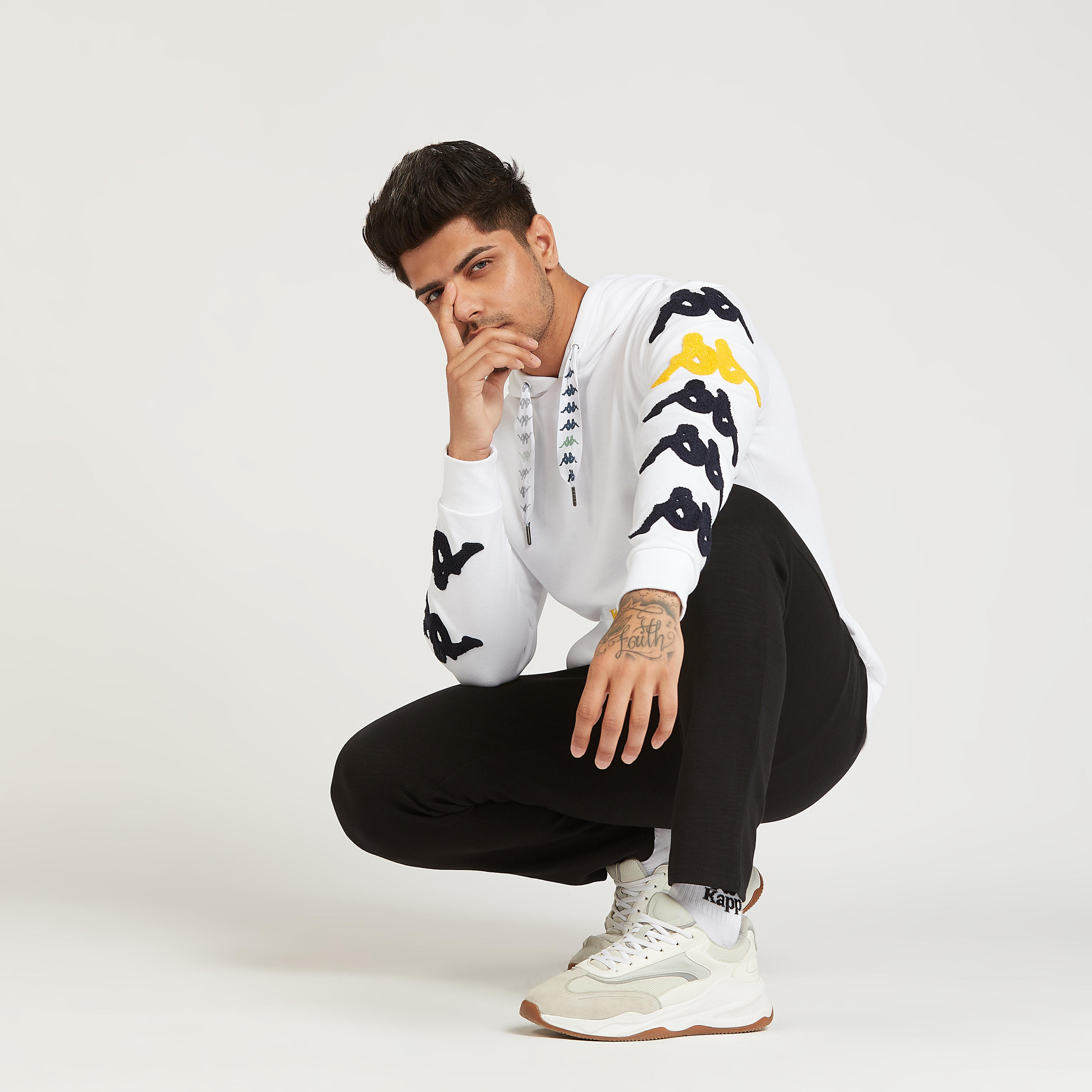 Kappa Printed Sweater with Long Sleeves and Hood-men-winterwear-hoodiesandsweatshirts-image-5