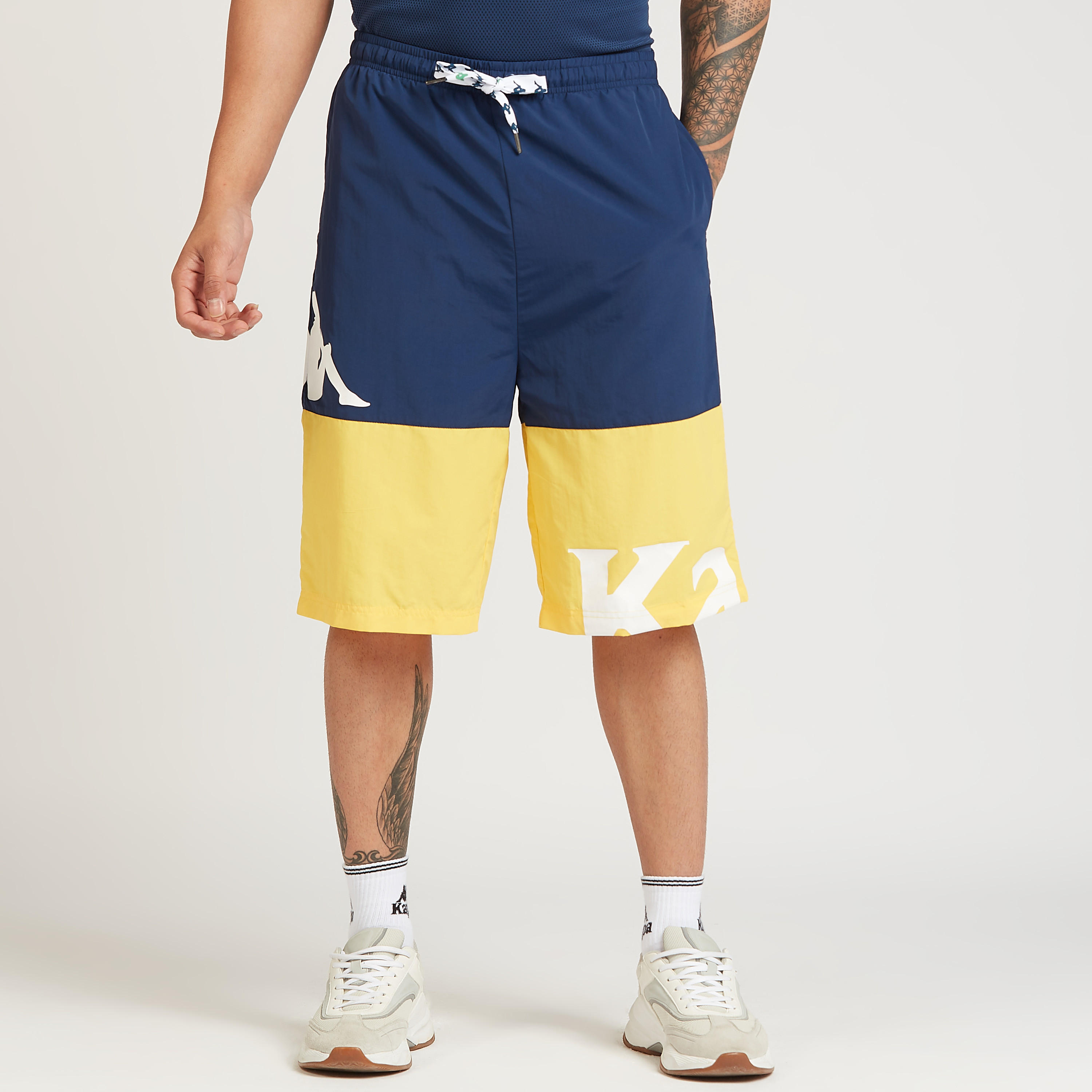 Kappa Colourblock Shorts with Pocket Detail and Drawstring-men-clothing-sportswearandactivewear-bottoms-image-1