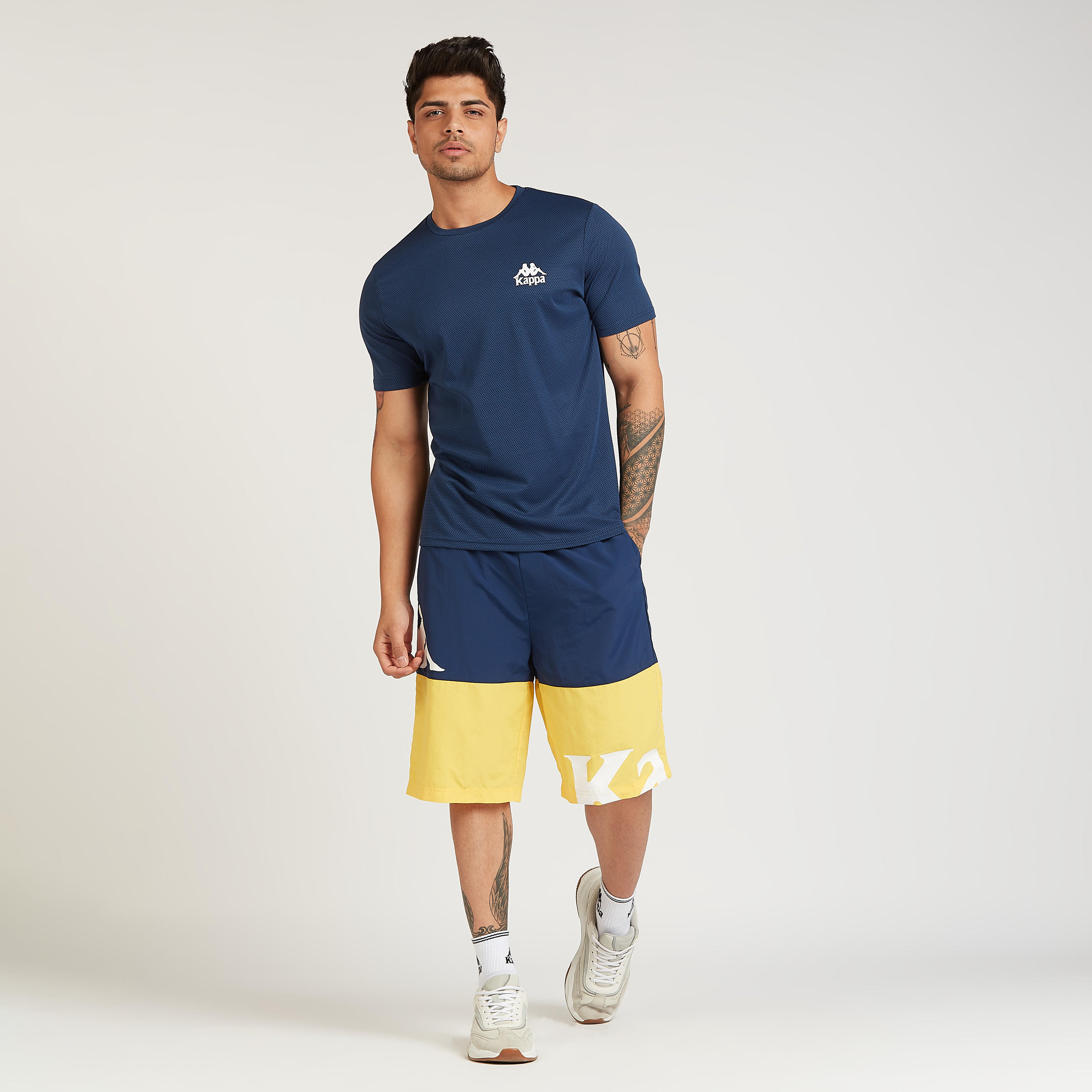 Kappa Colourblock Shorts with Pocket Detail and Drawstring-men-clothing-sportswearandactivewear-bottoms-image-2
