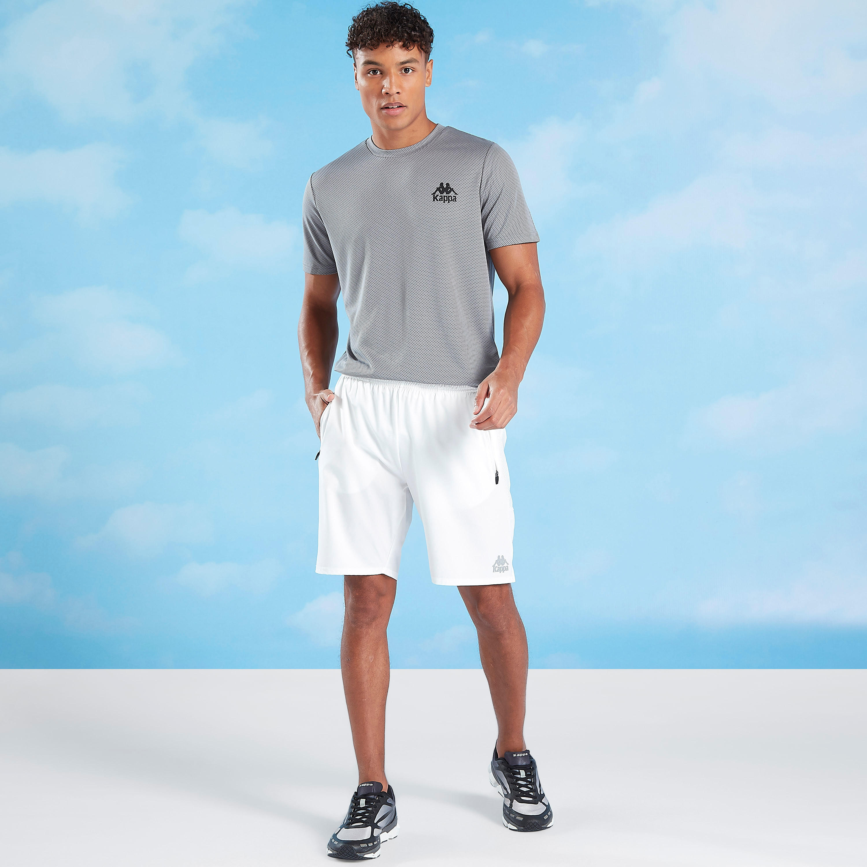 Kappa Textured T-shirt with Crew Neck and Short Sleeves-men-clothing-sportswearandactivewear-tshirtsandpolos-image-2