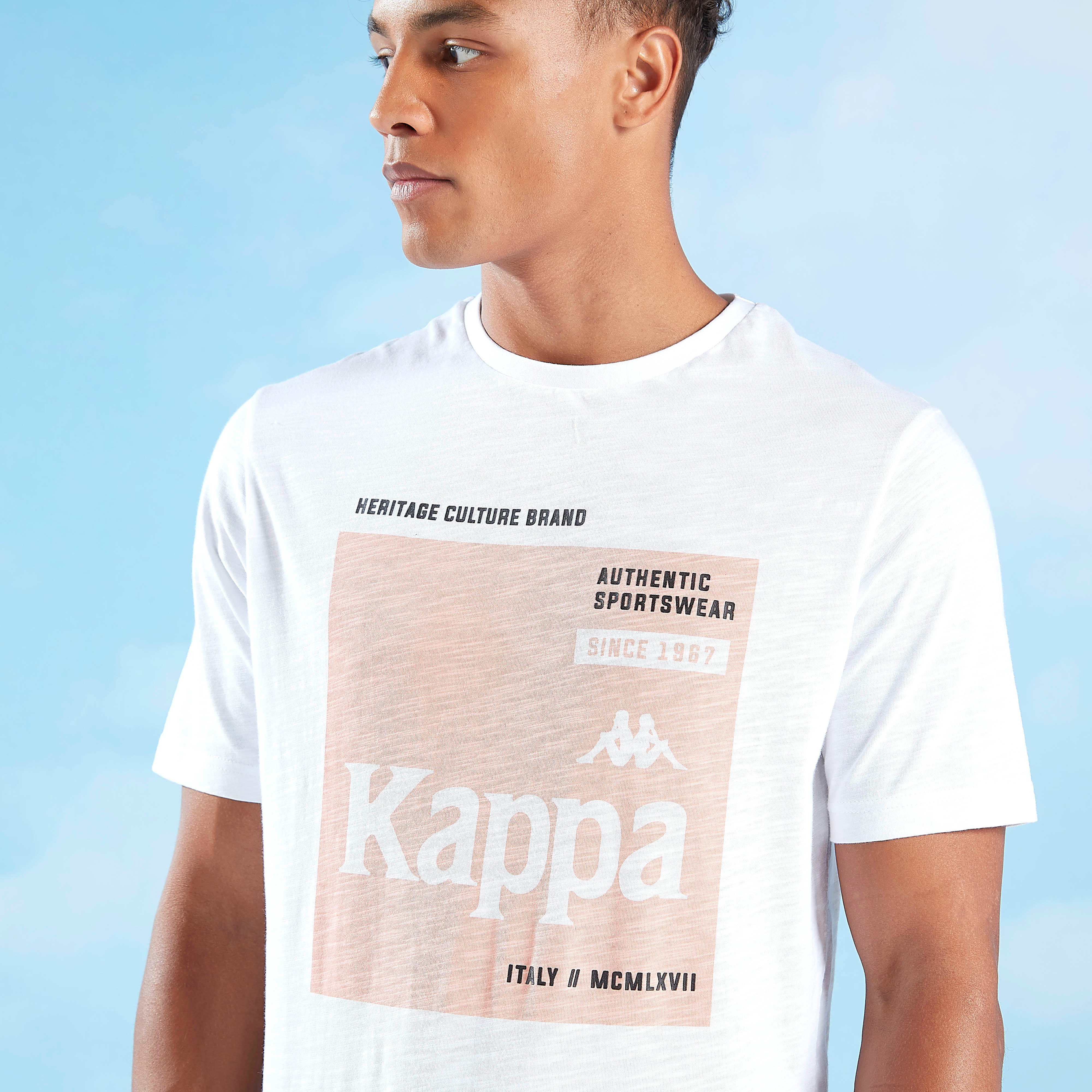 Kappa Typographic Print T-shirt with Crew Neck and Short Sleeves-men-clothing-sportswearandactivewear-tshirtsandpolos-image-3