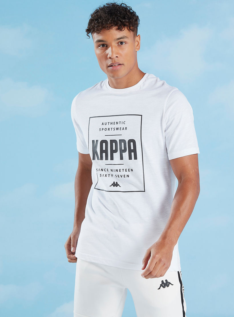 Kappa Print T-shirt with Crew Neck and Short Sleeves-men-clothing-sportswearandactivewear-tshirtsandpolos-image-1