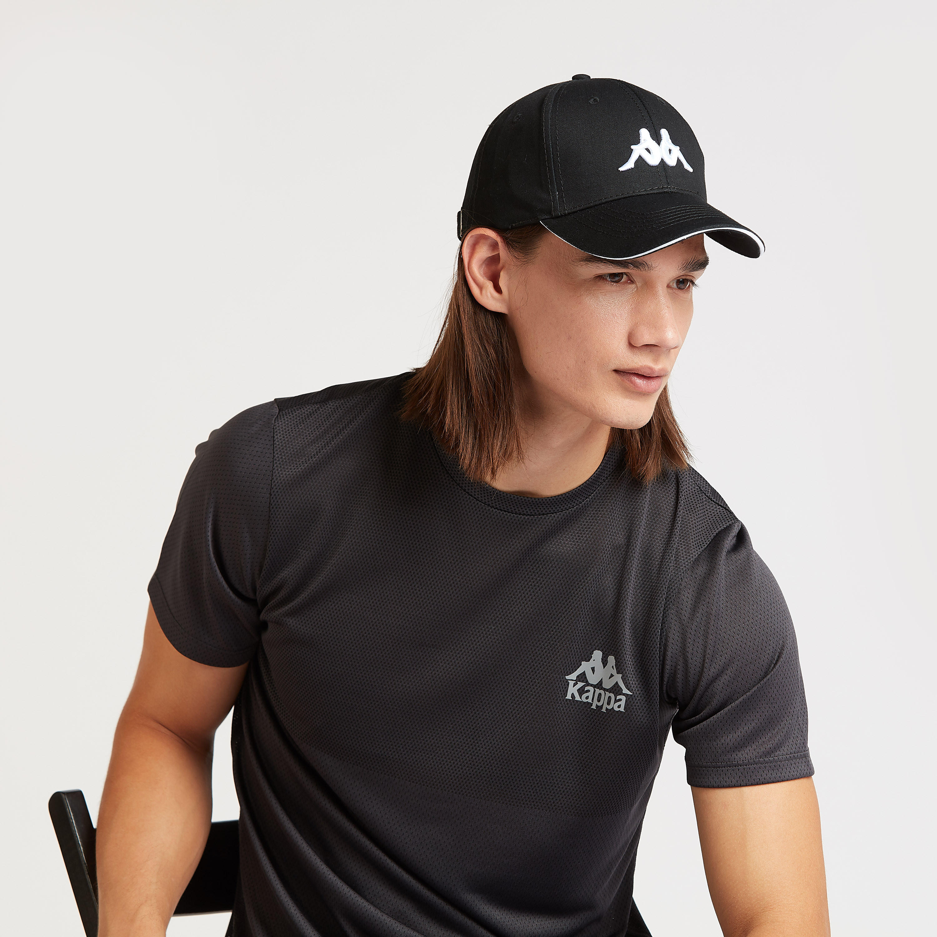 Kappa Textured Cap with Plate Buckle Closure-men-caps-image-2