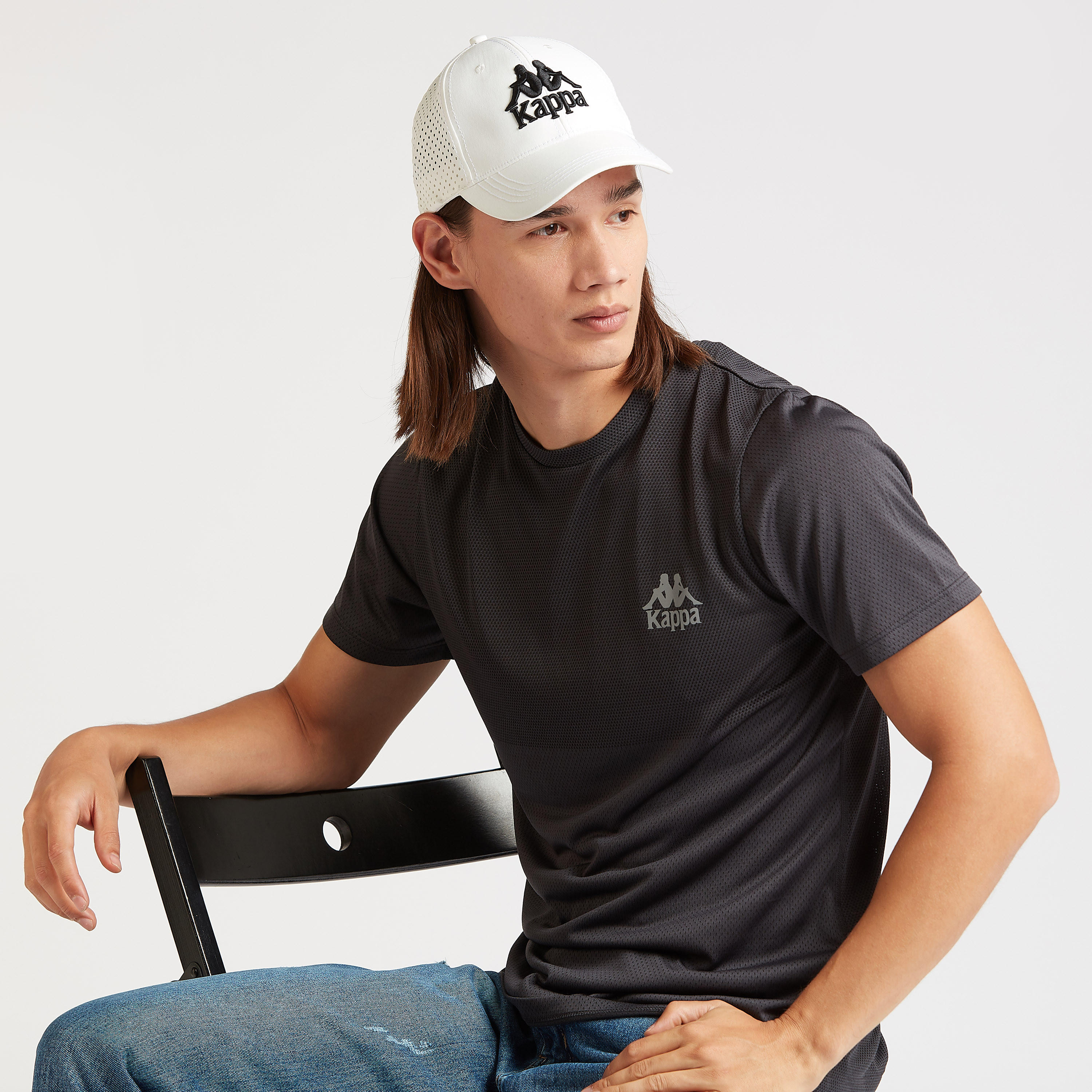 Kappa Textured Cap with Hook and Loop Closure-men-caps-image-2