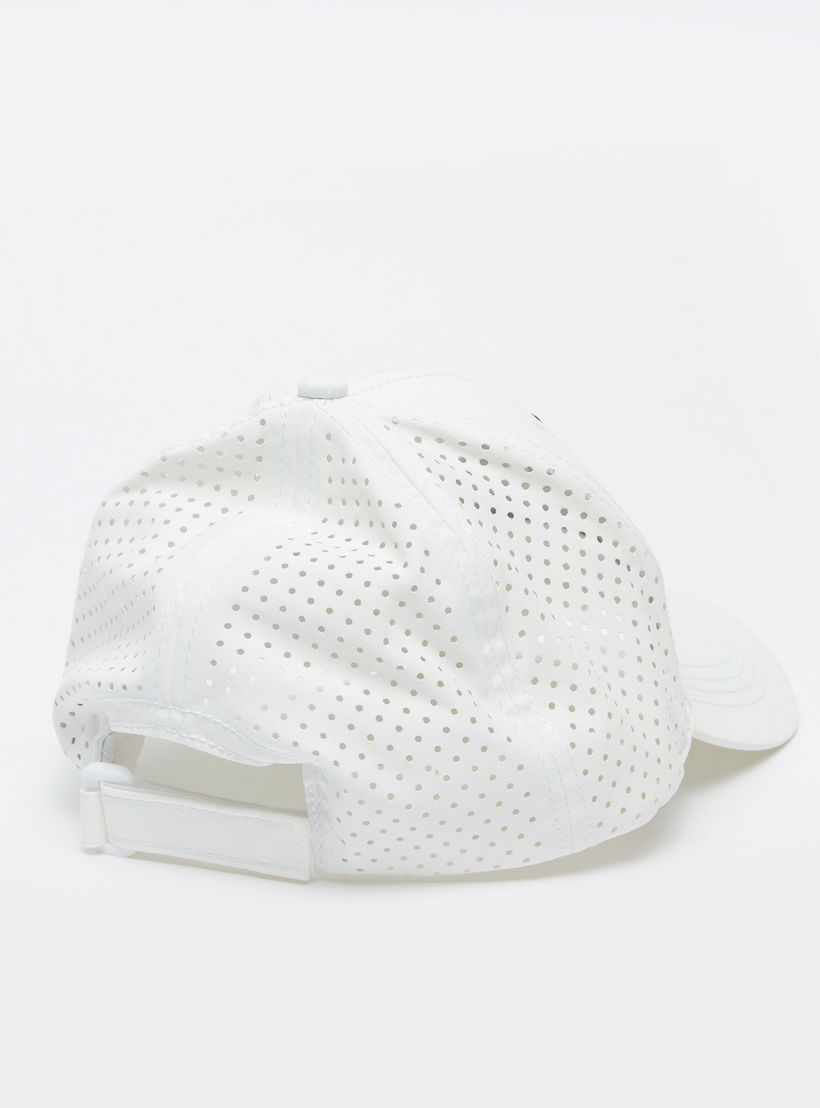 Kappa Textured Cap with Hook and Loop Closure-men-caps-image-4