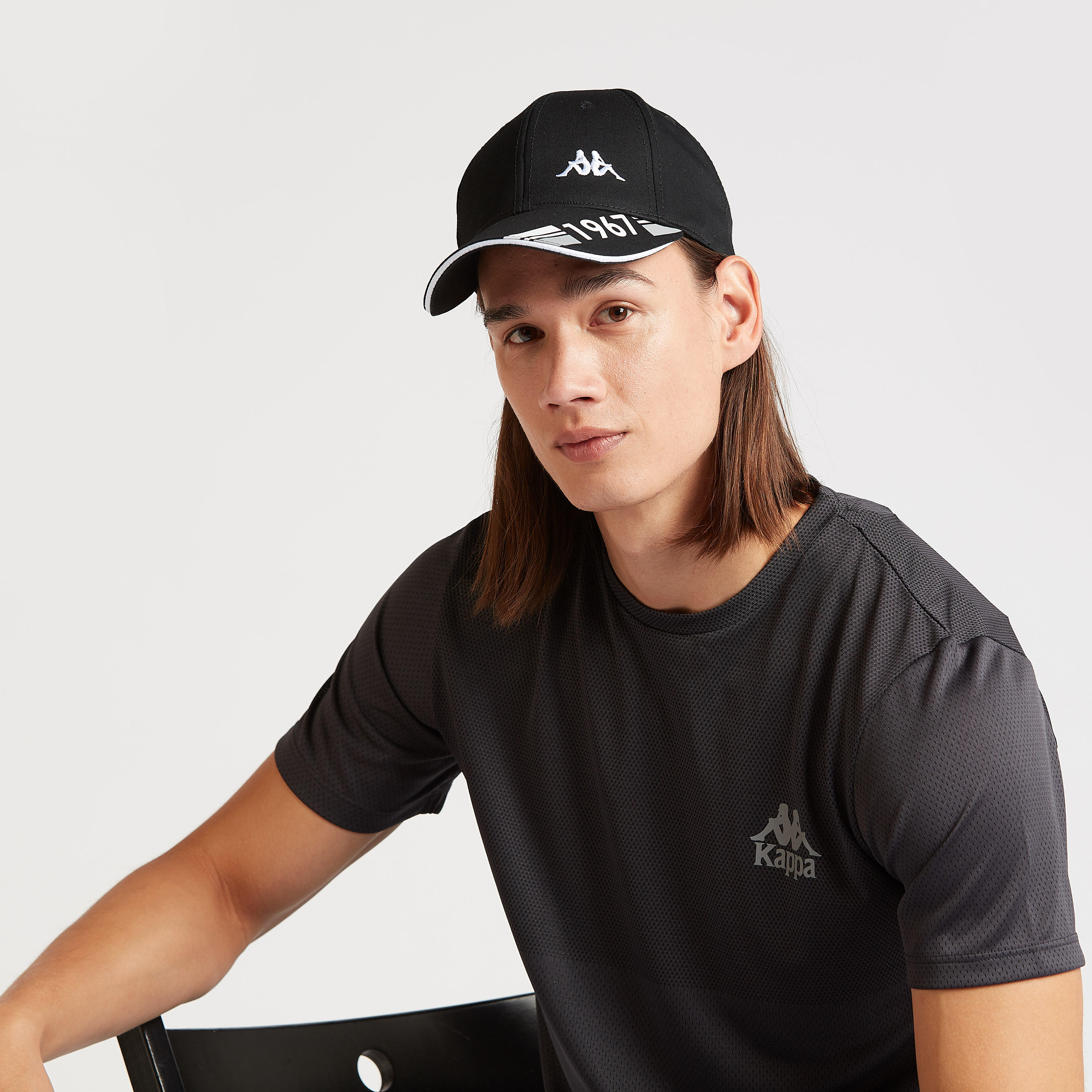 Kappa Printed Cap with Plate Buckle Closure-men-caps-image-2