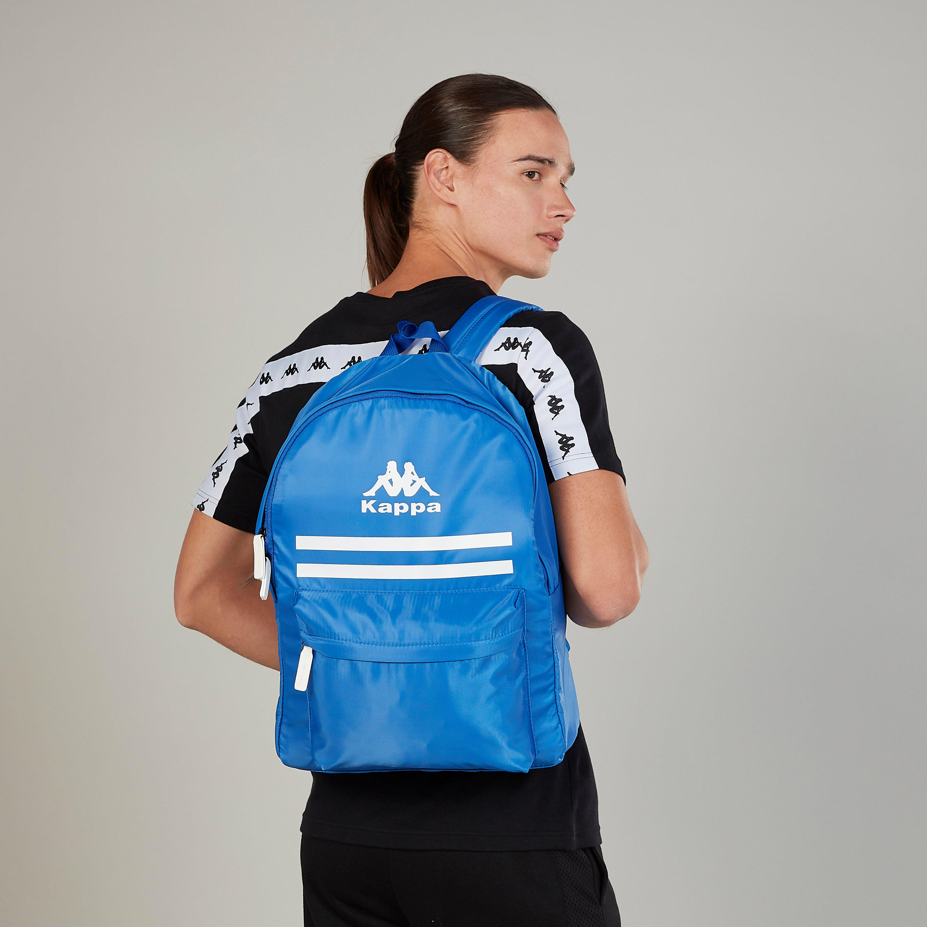 شنطة ظهر بطبعات وحمّالات كتف قابلة للتعديل ومقبض علوي من كابا-men-bags-image-2