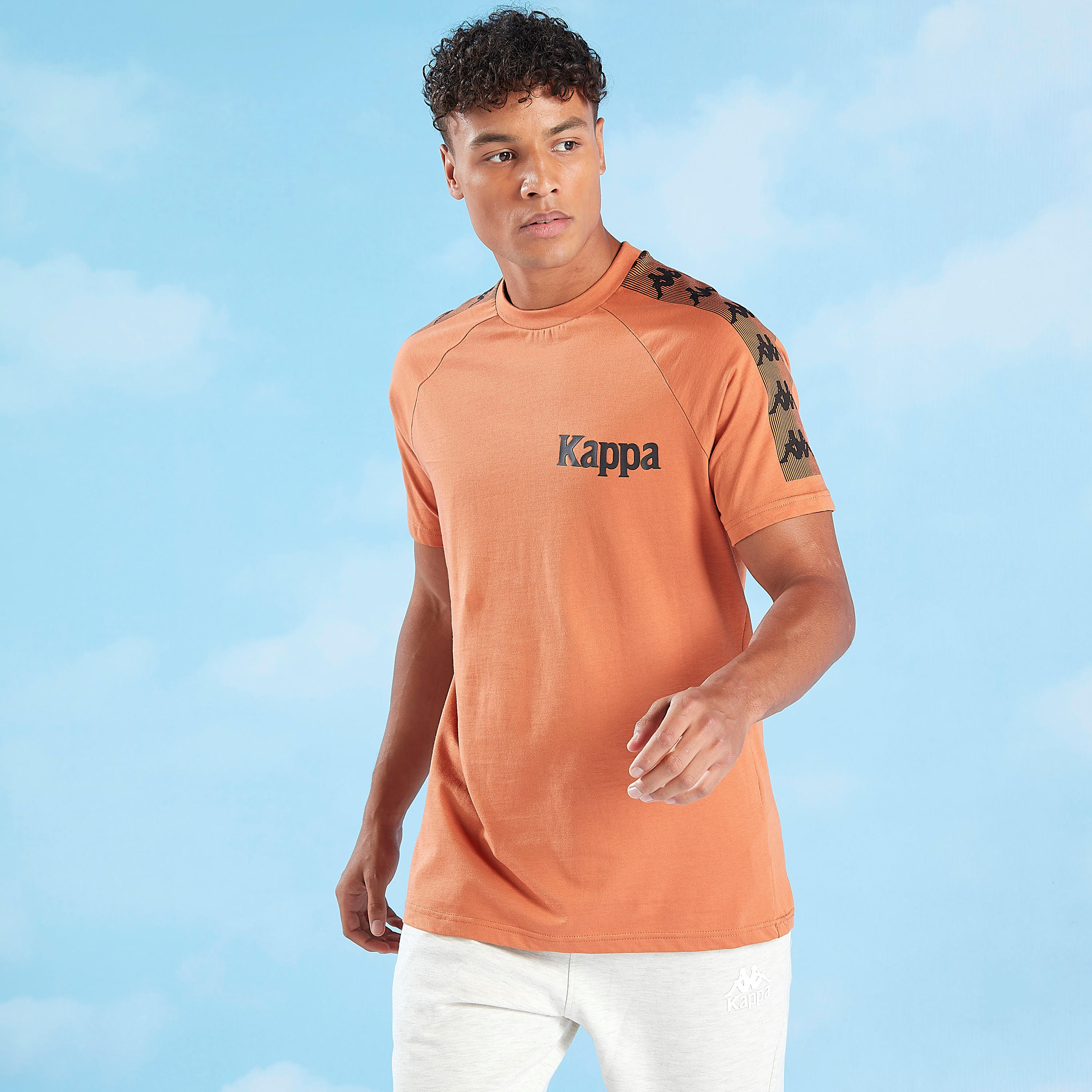 Kappa Printed T-shirt with Crew Neck and Raglan Sleeves-men-clothing-sportswearandactivewear-tshirtsandpolos-image-2