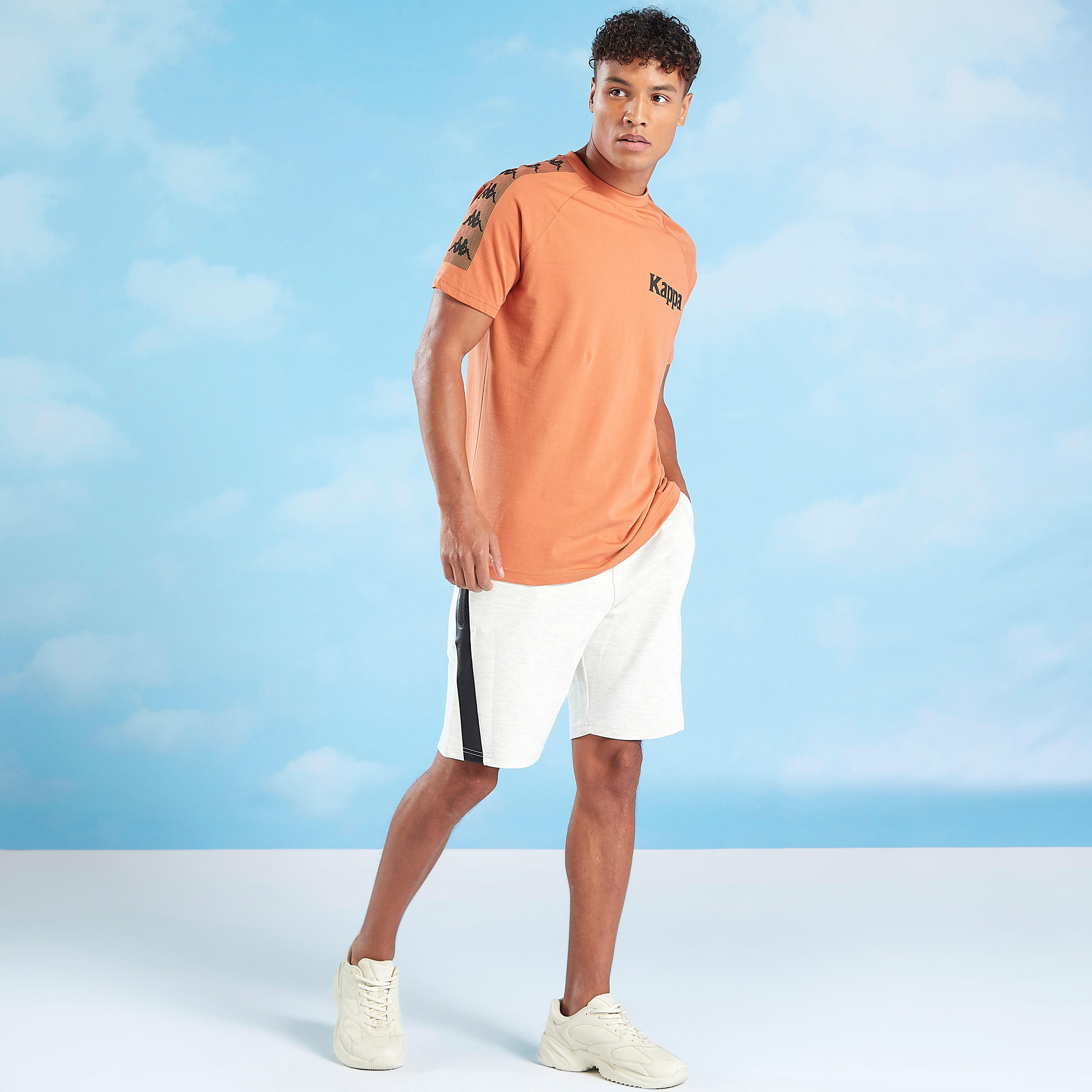 Kappa Printed T-shirt with Crew Neck and Raglan Sleeves-men-clothing-sportswearandactivewear-tshirtsandpolos-image-3