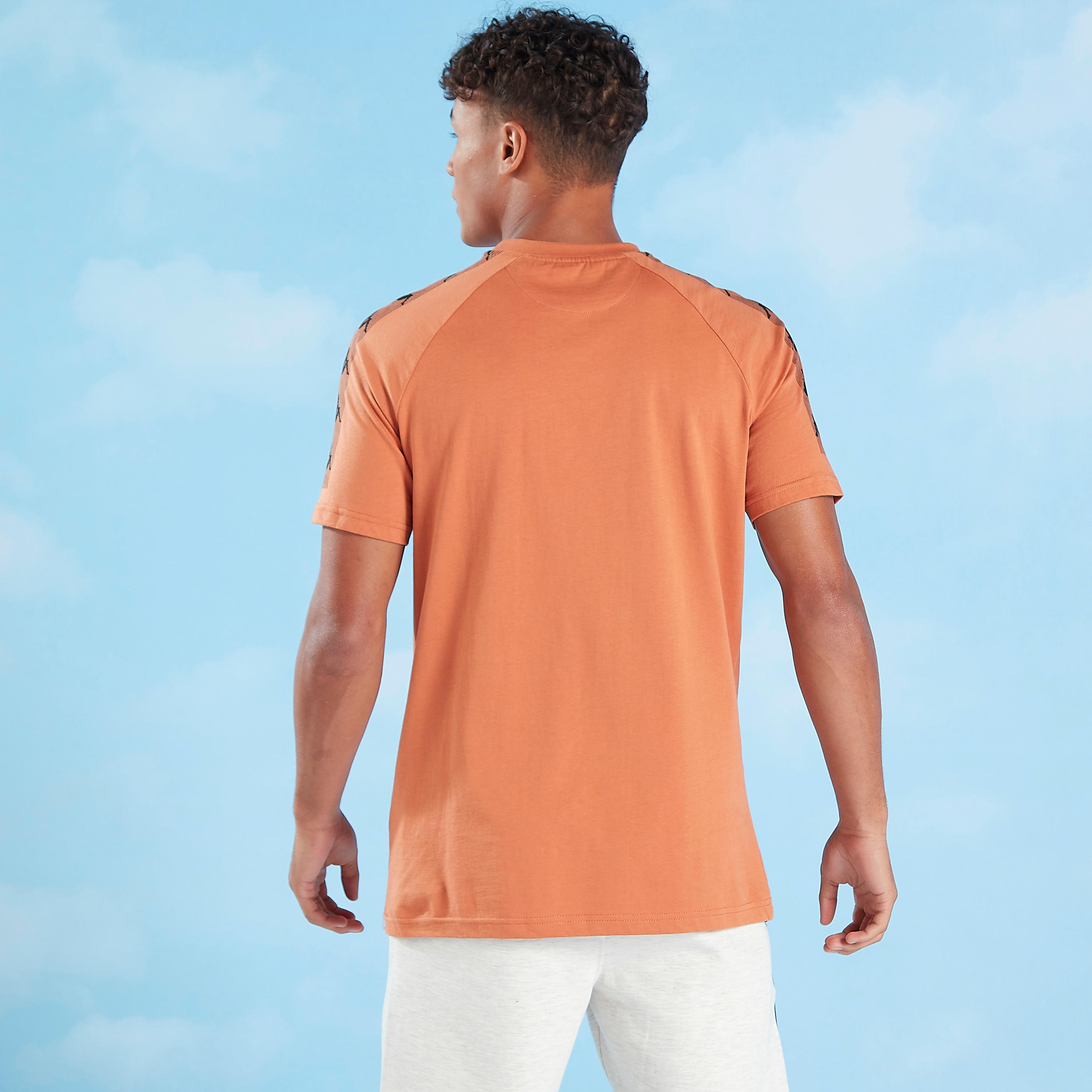 Kappa Printed T-shirt with Crew Neck and Raglan Sleeves-men-clothing-sportswearandactivewear-tshirtsandpolos-image-5
