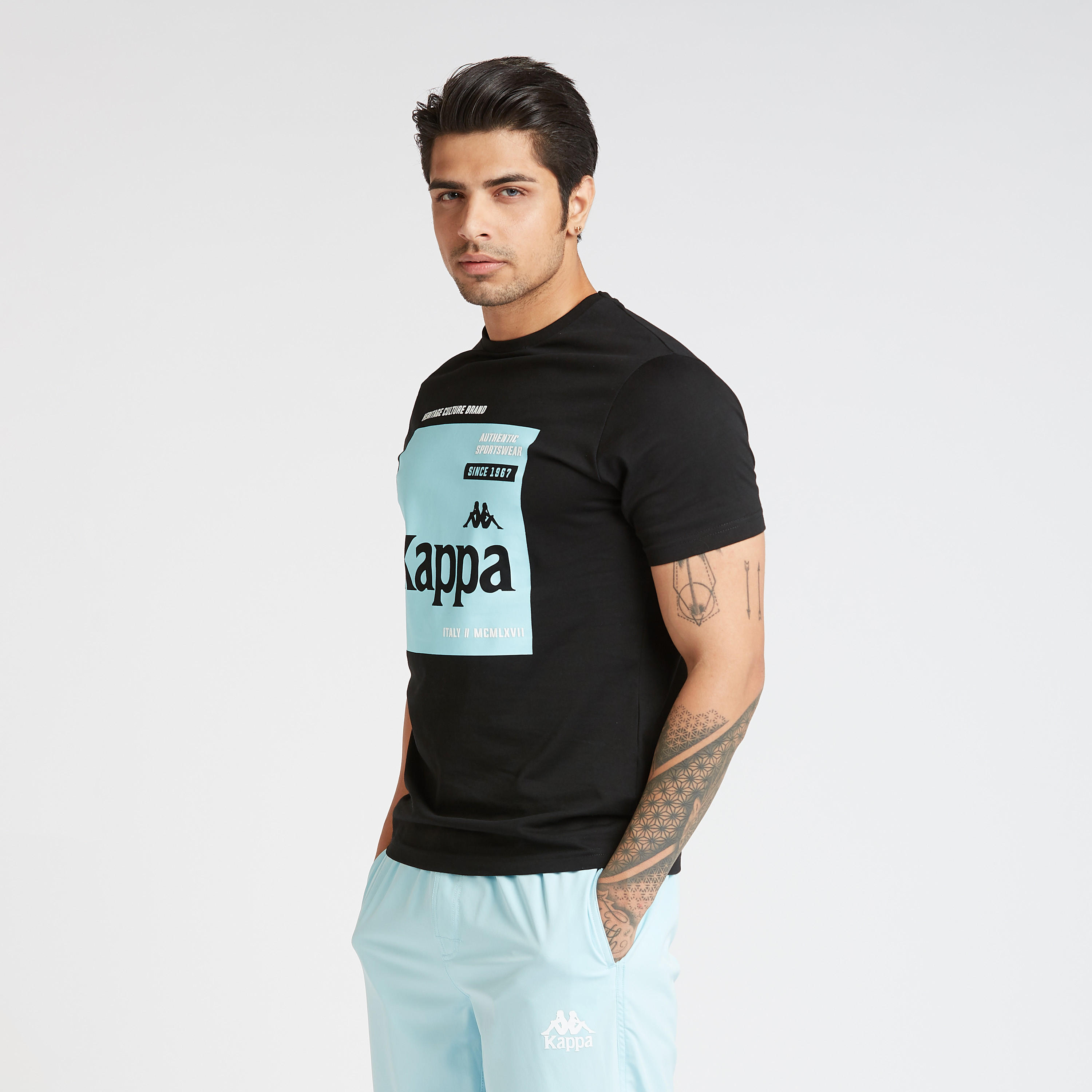 Kappa Printed T-shirt with Round Neck and Short Sleeves-men-clothing-sportswearandactivewear-tshirtsandpolos-image-1